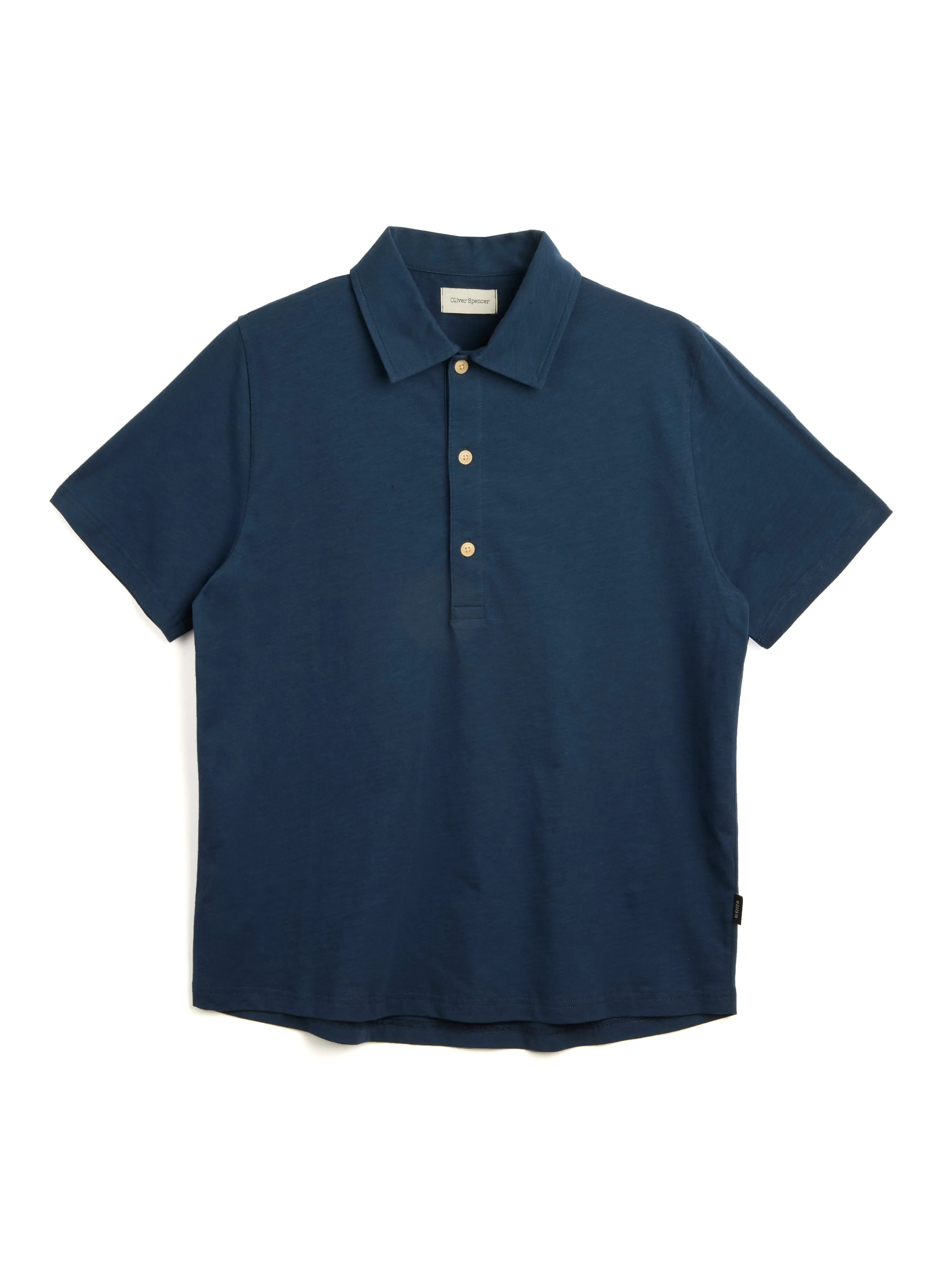 Mersey Polo Shirt Hawley Blue sold by Oliver Spencer