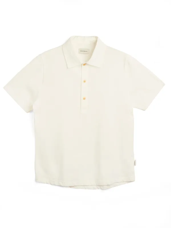 Mersey Polo Shirt Hawley Cream sold by Oliver Spencer