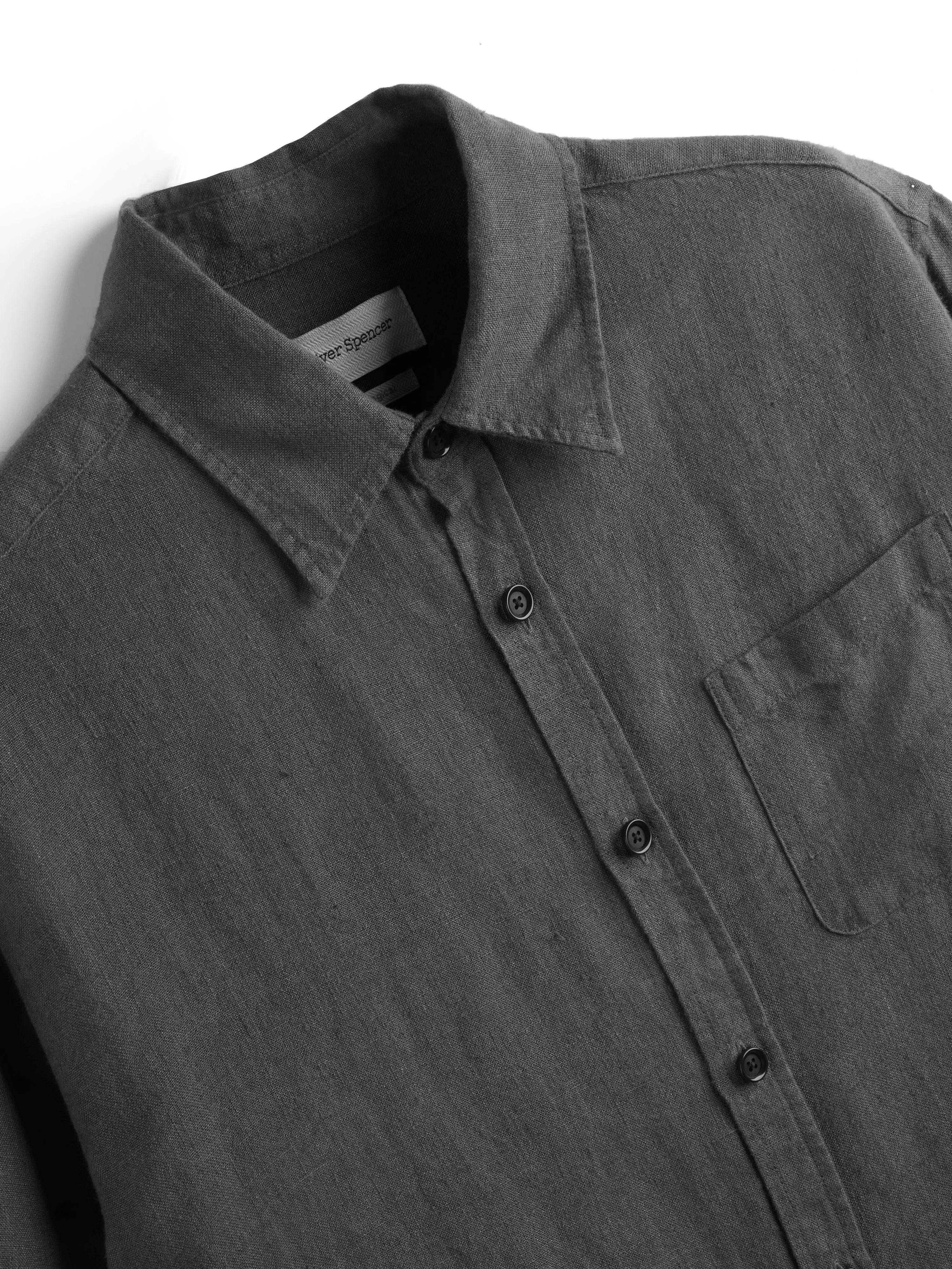 New York Special Shirt Bleeker Gunmetal Grey sold by Oliver Spencer product image thumbnail 4