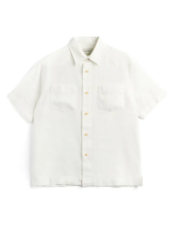 Santiago Short Sleeve Shirt Lennon Cream sold by Oliver Spencer
