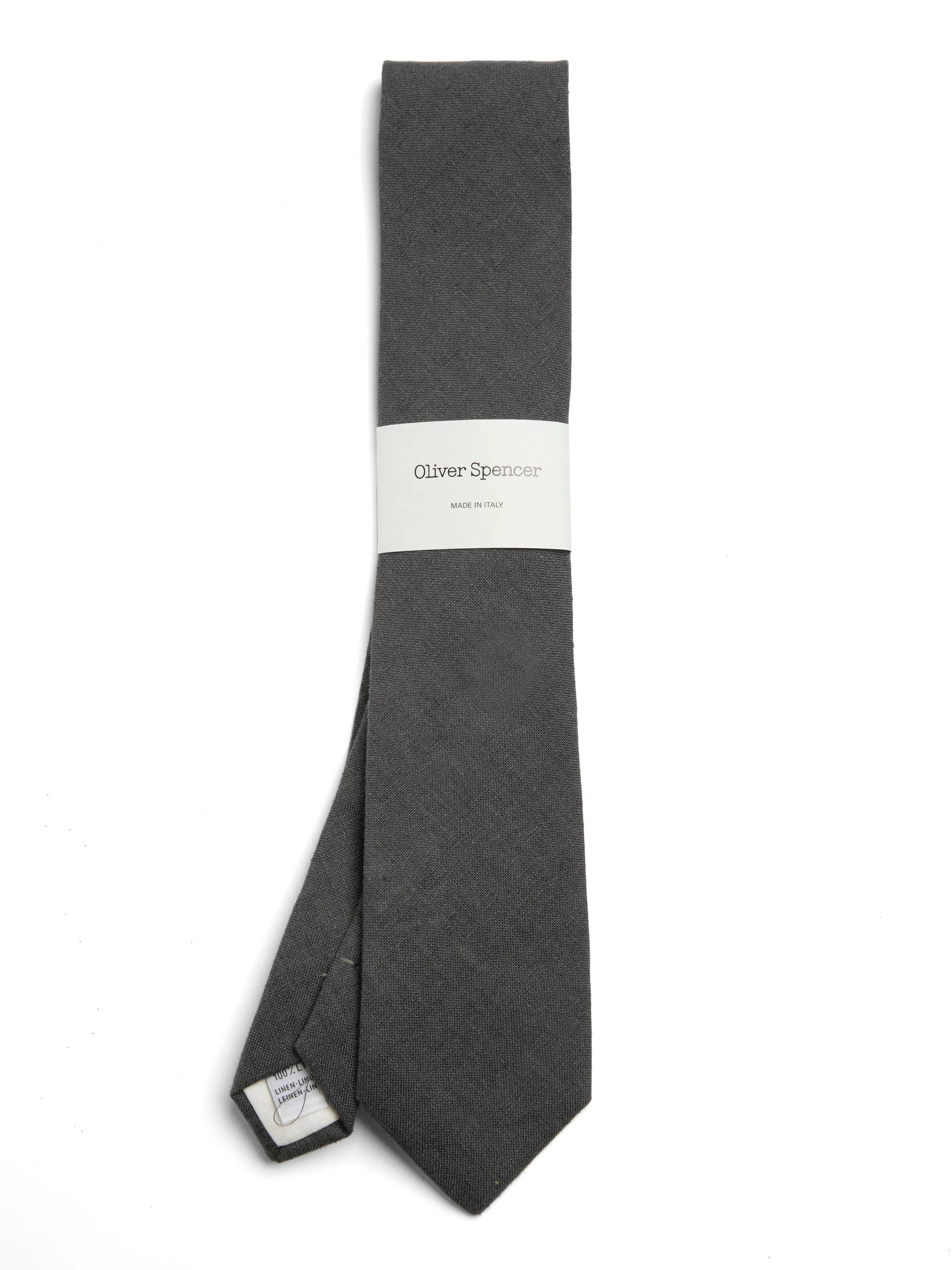 Tie Bleeker Gunmetal Grey sold by Oliver Spencer