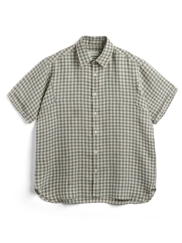 Garrison Short Sleeve Shirt Fletcher Green sold by Oliver Spencer