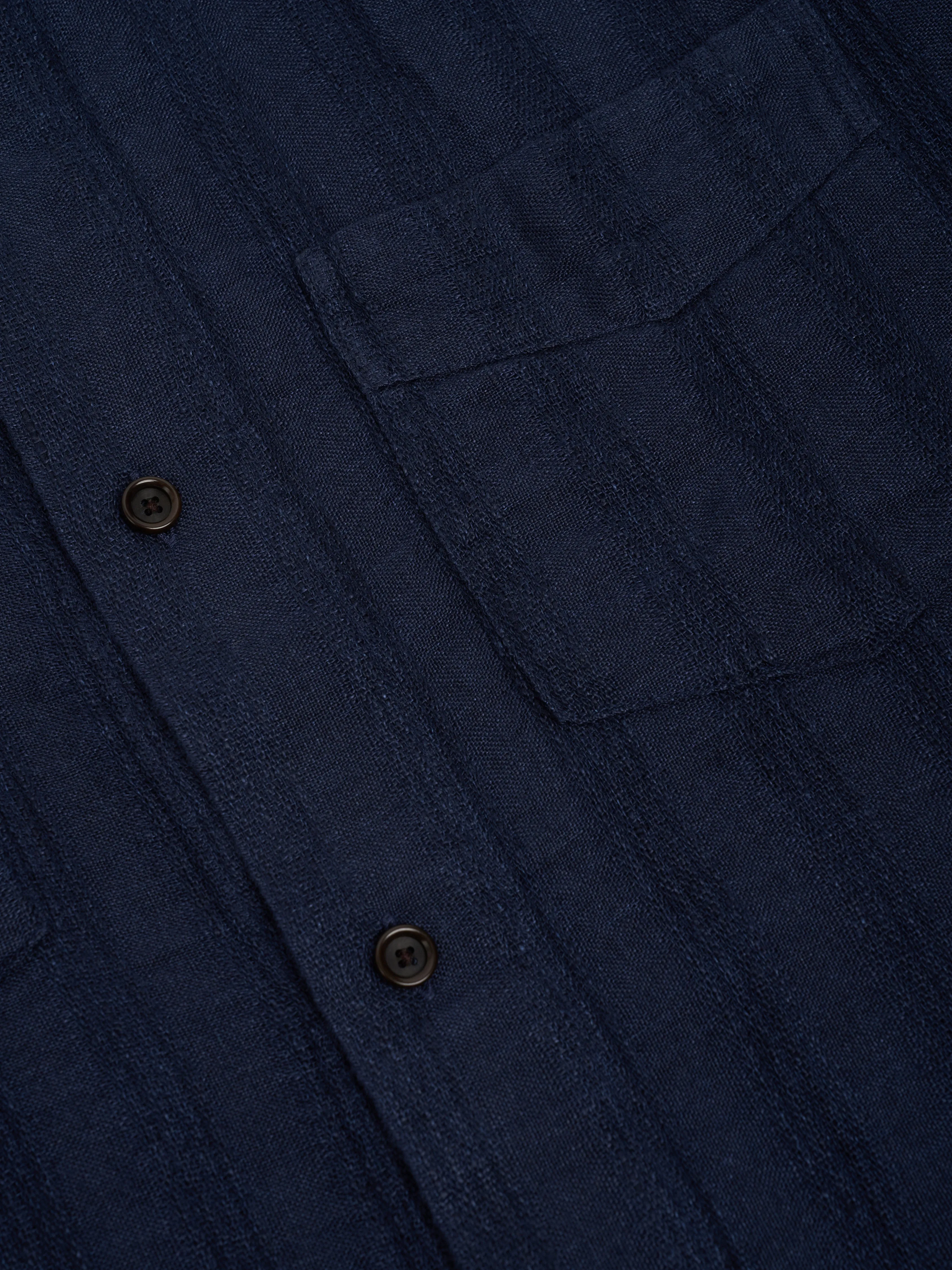 Santiago Short Sleeve Shirt Arnold Navy sold by Oliver Spencer product image thumbnail 3