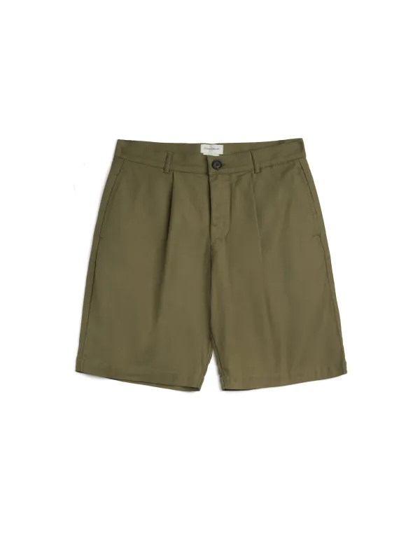 Pleated Shorts Eastman Green sold by Oliver Spencer