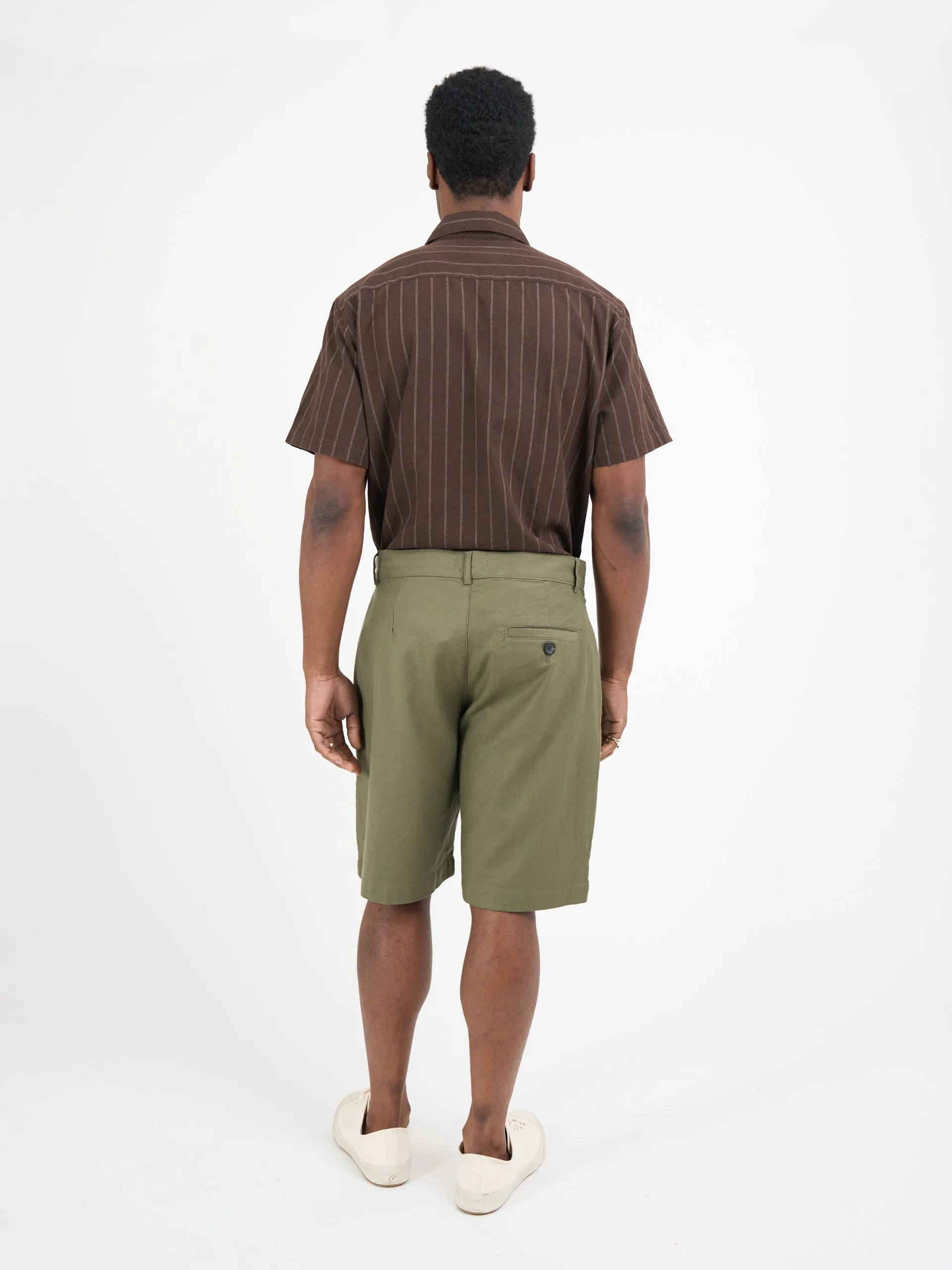 Pleated Shorts Eastman Green sold by Oliver Spencer product image thumbnail 3