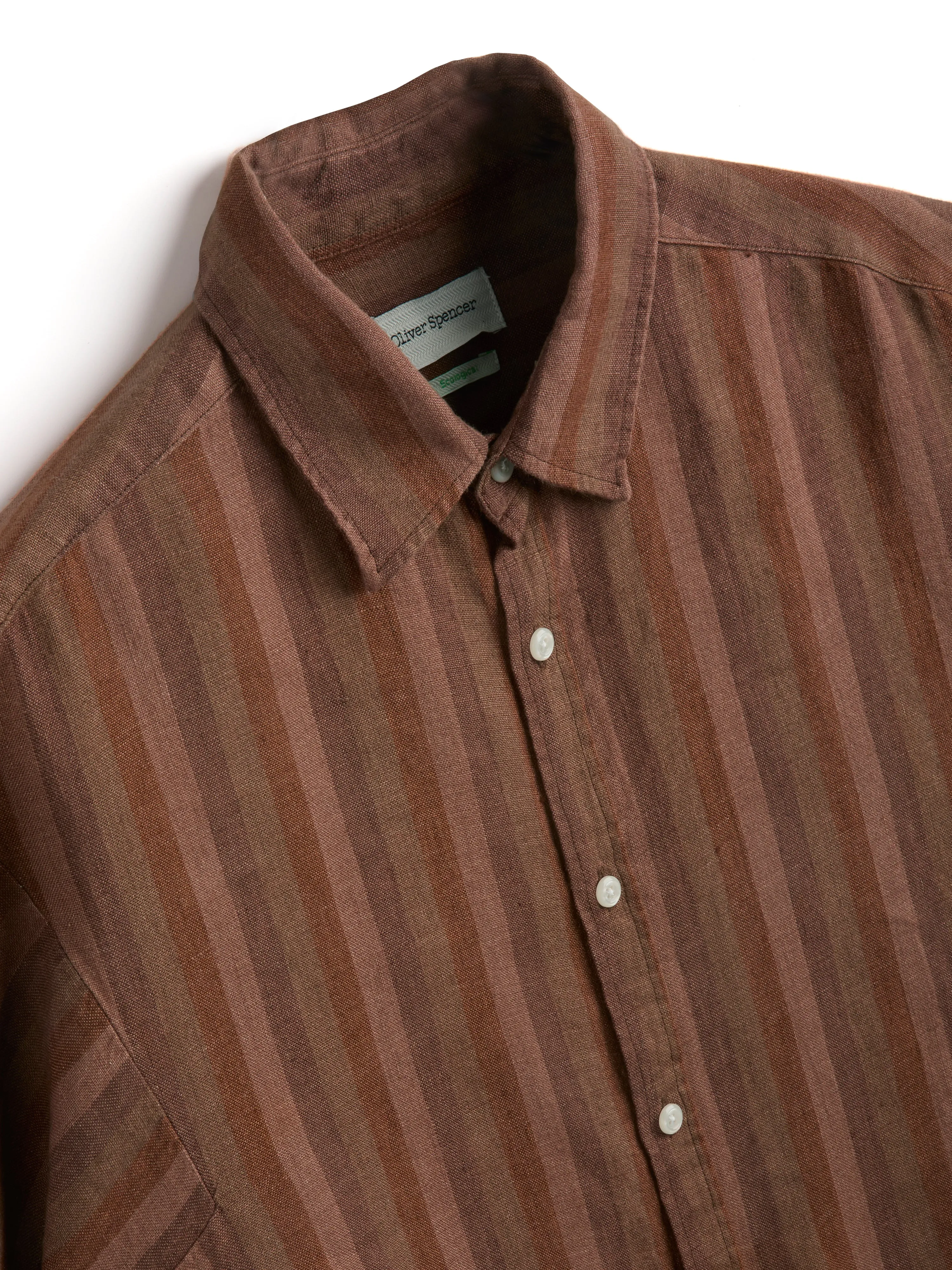 Garrison Short Sleeve Shirt Lowson Terracotta sold by Oliver Spencer product image thumbnail 4