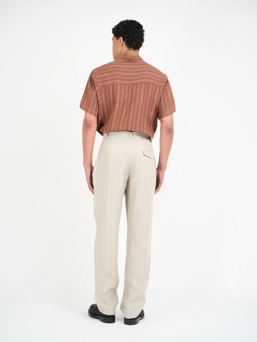 Garrison Short Sleeve Shirt Lowson Terracotta sold by Oliver Spencer product image thumbnail 3