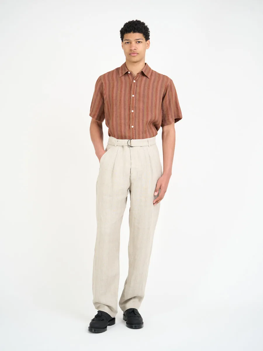 Garrison Short Sleeve Shirt Lowson Terracotta sold by Oliver Spencer product image thumbnail 2