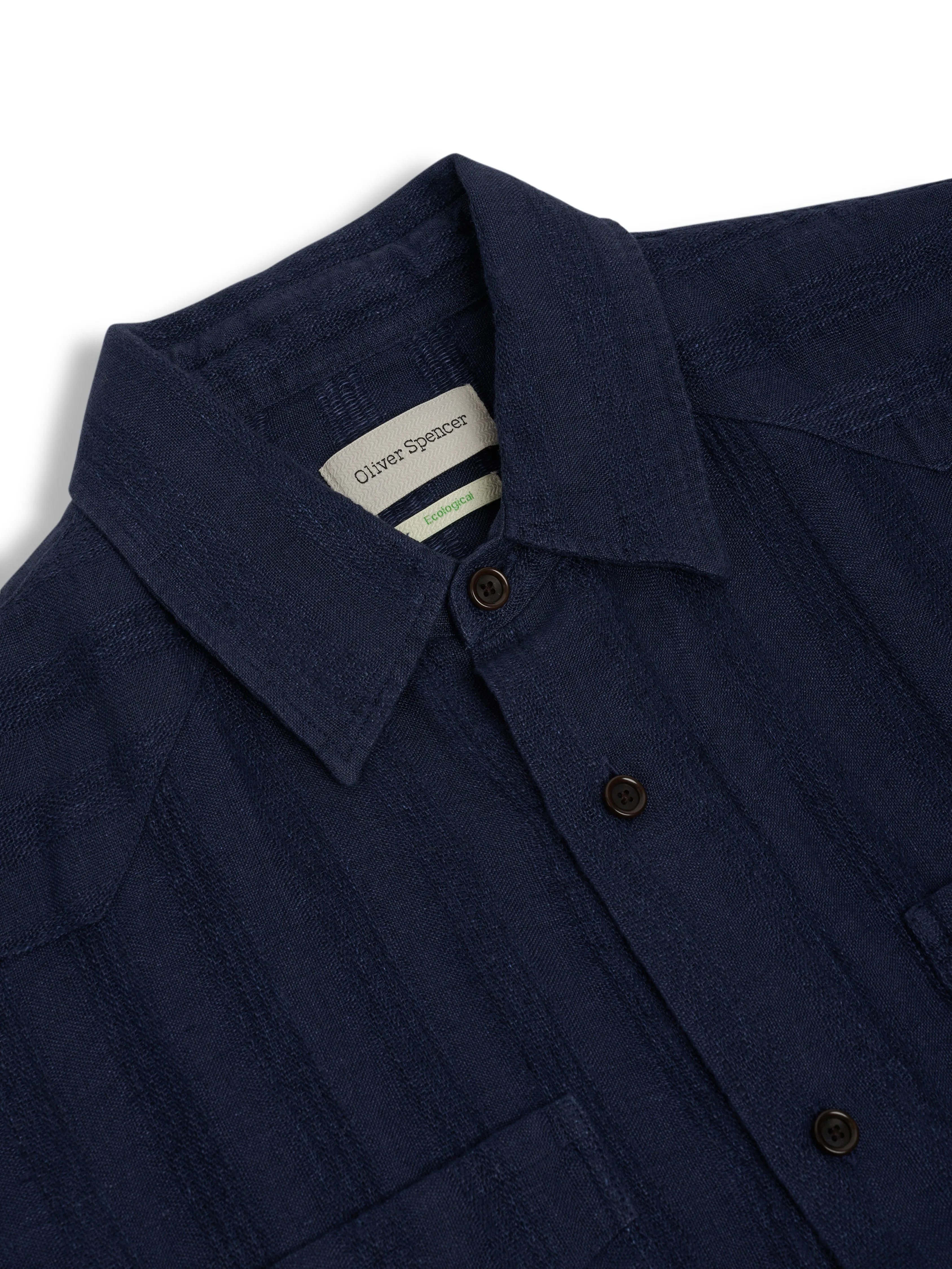 Santiago Short Sleeve Shirt Arnold Navy sold by Oliver Spencer product image thumbnail 2