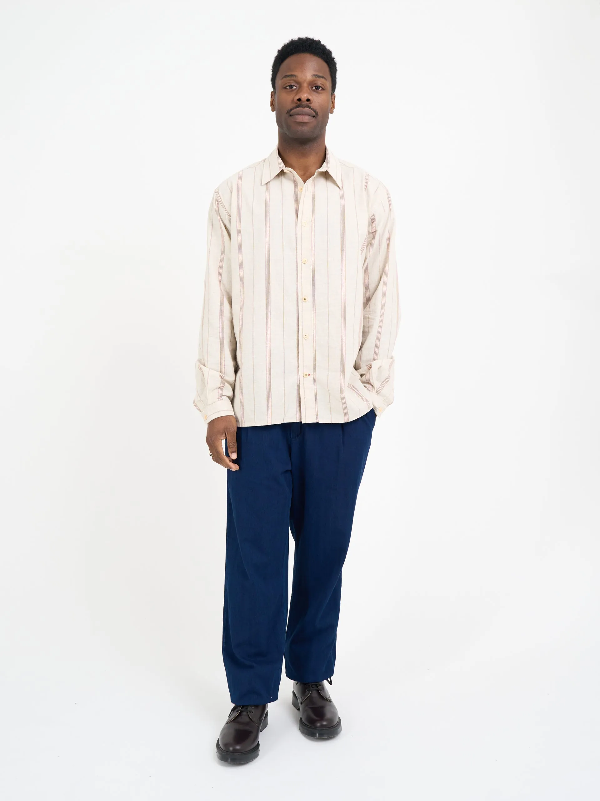 Atlanta Long Sleeve Shirt Clemence Sand/Rust sold by Oliver Spencer product image thumbnail 2