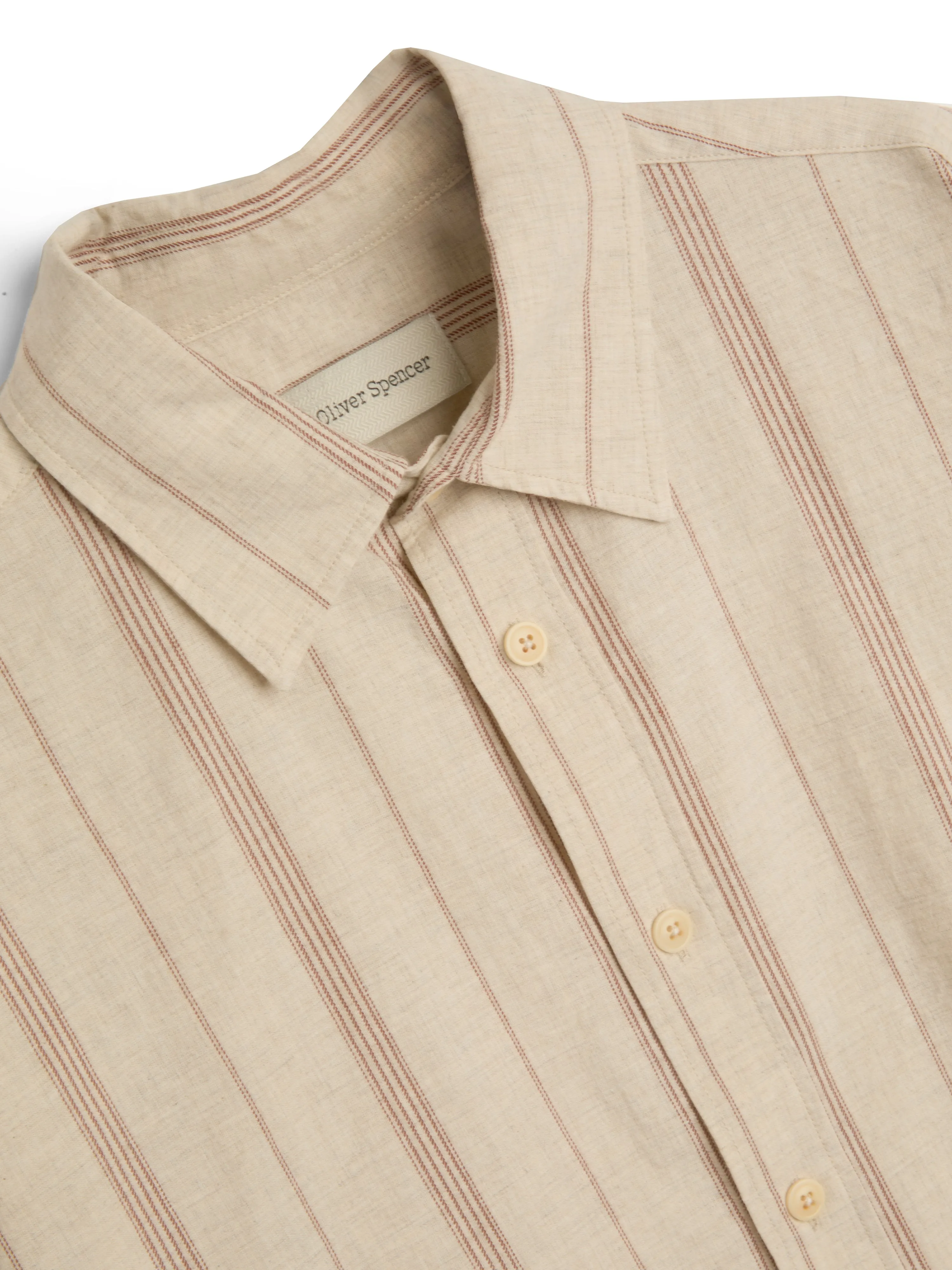 Atlanta Long Sleeve Shirt Clemence Sand/Rust sold by Oliver Spencer product image thumbnail 4