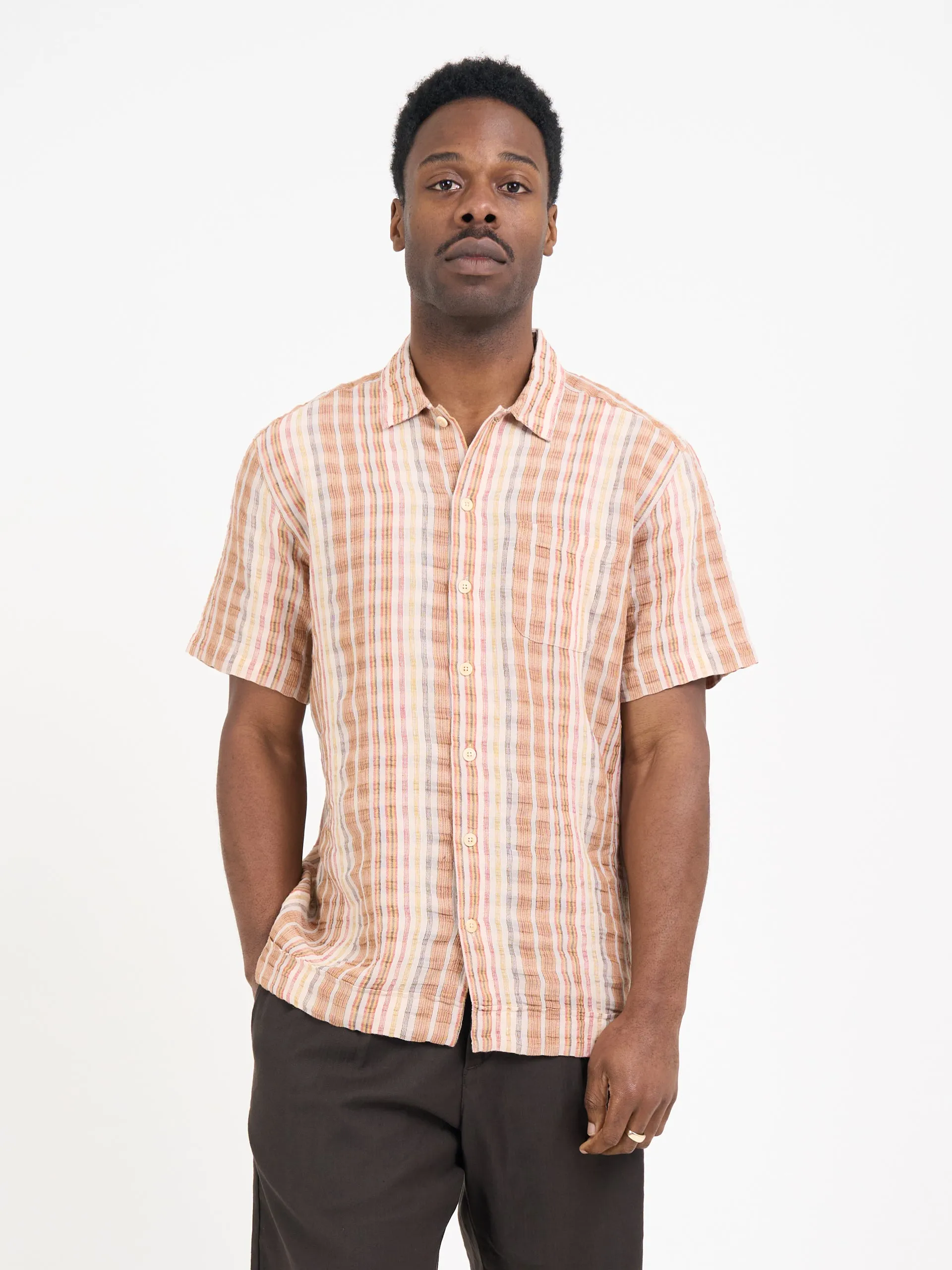 Riviera Short Sleeve Shirt Brightwell Multi sold by Oliver Spencer product image thumbnail 3