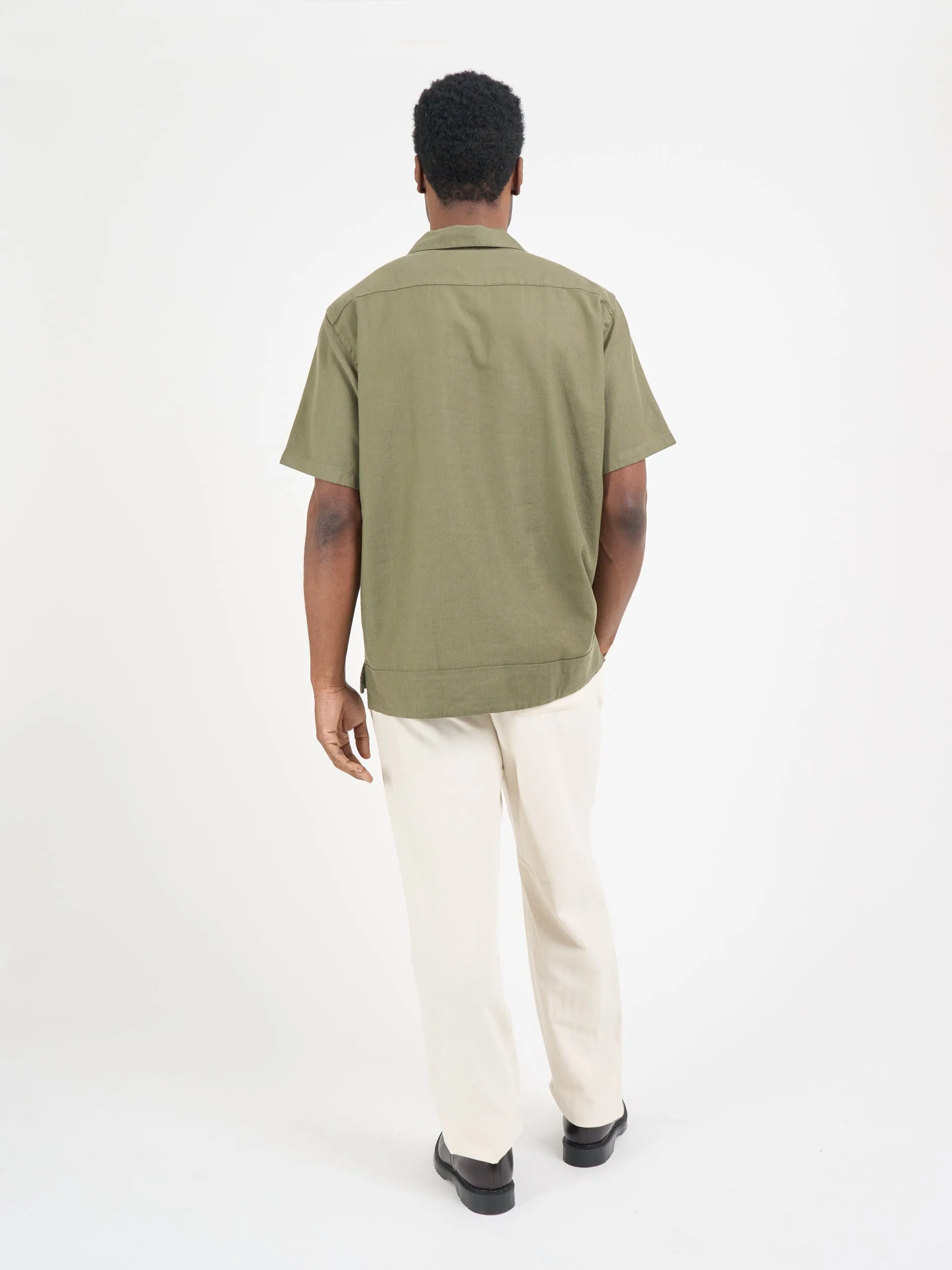 Havana Short Sleeve Shirt Eastman Green sold by Oliver Spencer product image thumbnail 4