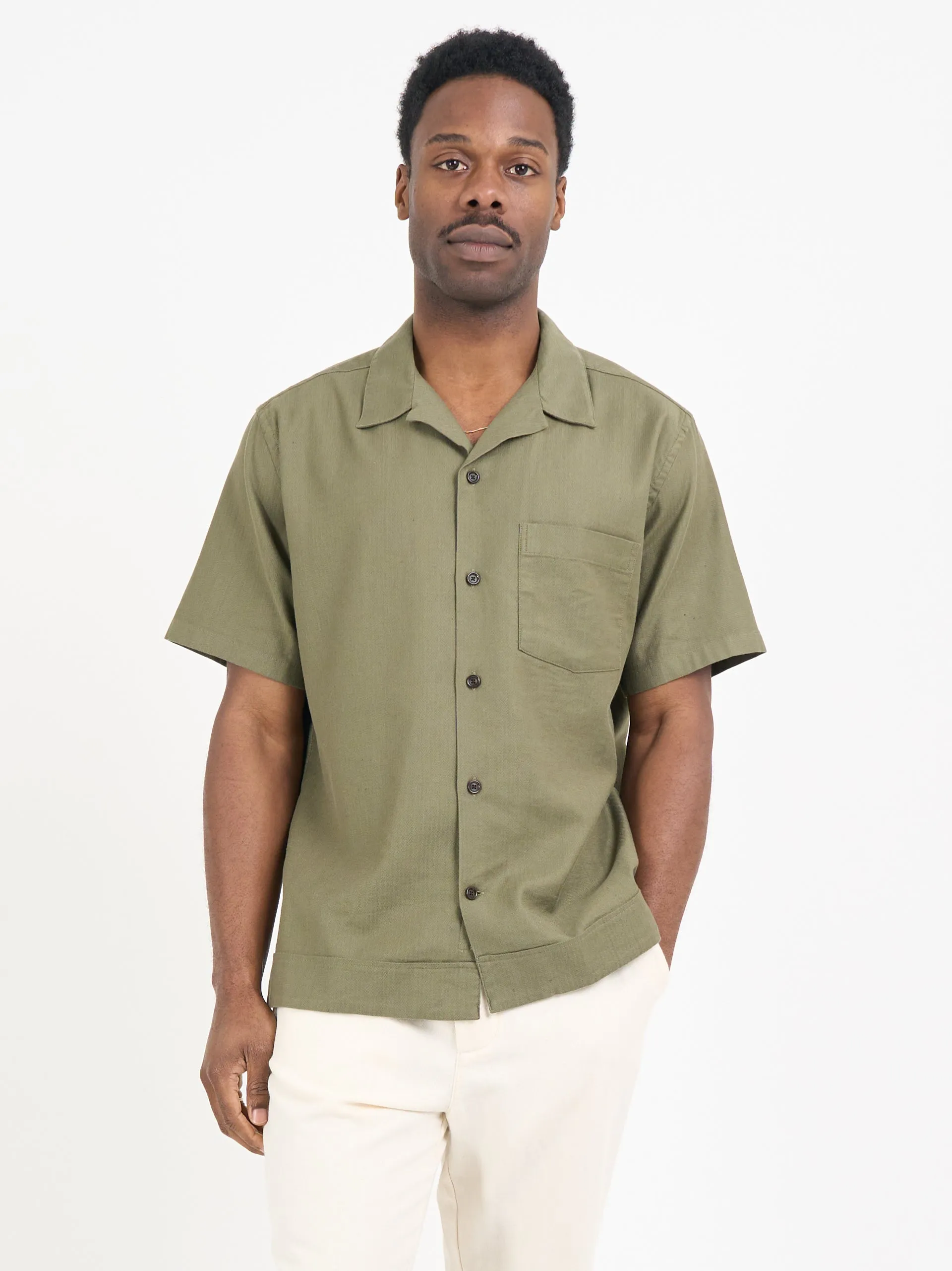 Havana Short Sleeve Shirt Eastman Green sold by Oliver Spencer product image thumbnail 3