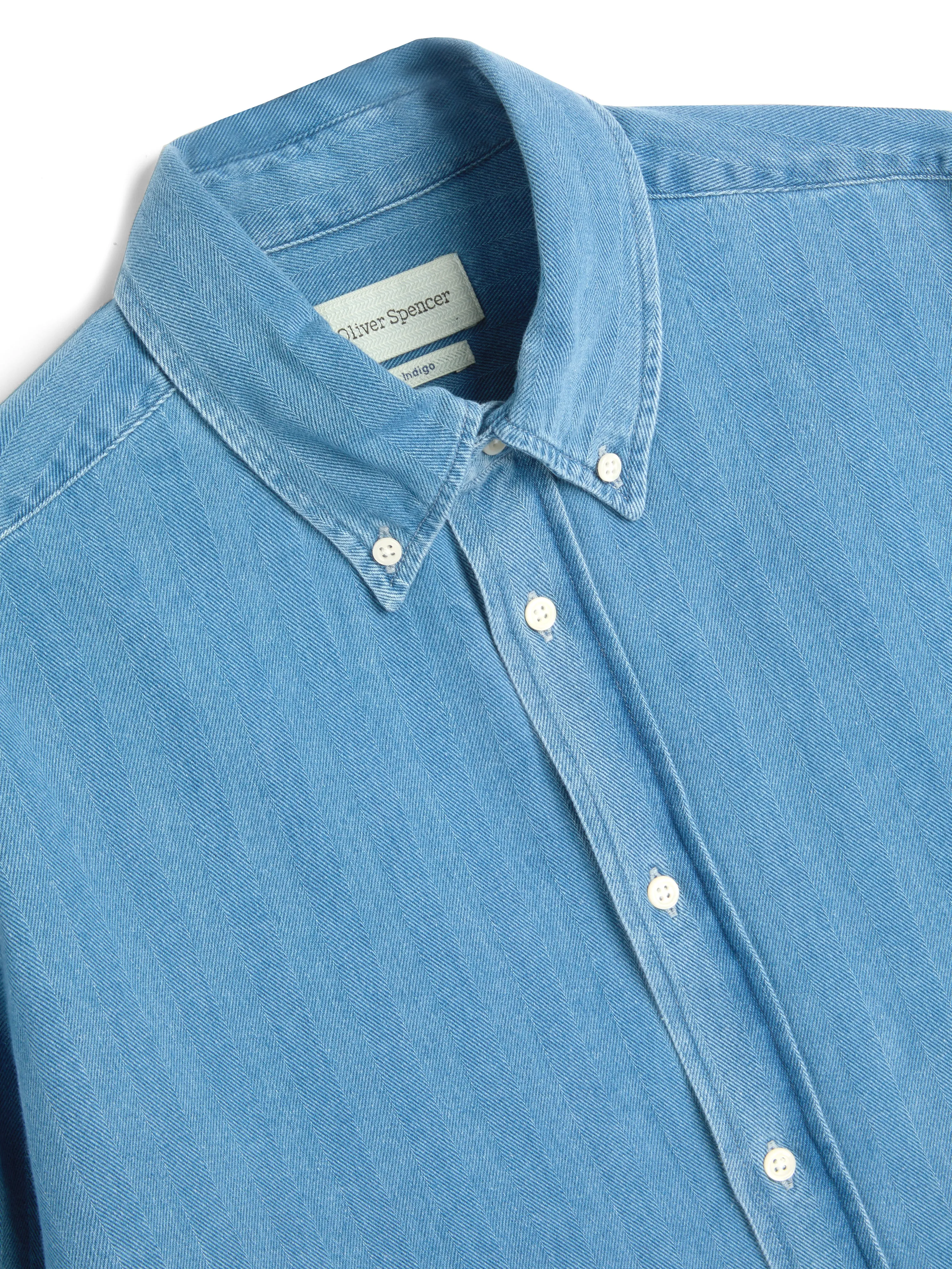 Brook Shirt Bosworth Indigo sold by Oliver Spencer product image thumbnail 5