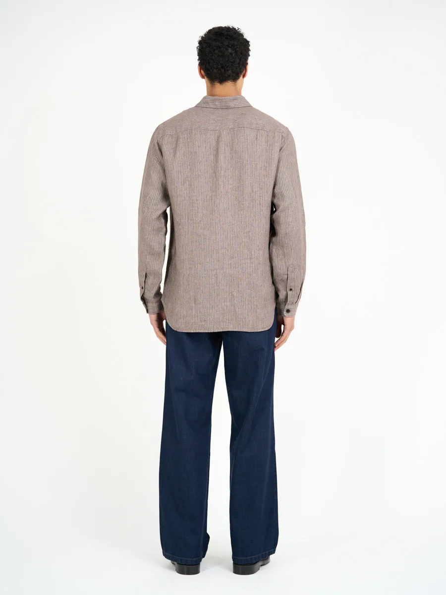 New York Special Shirt Wilkins Brown/Pink sold by Oliver Spencer product image thumbnail 3