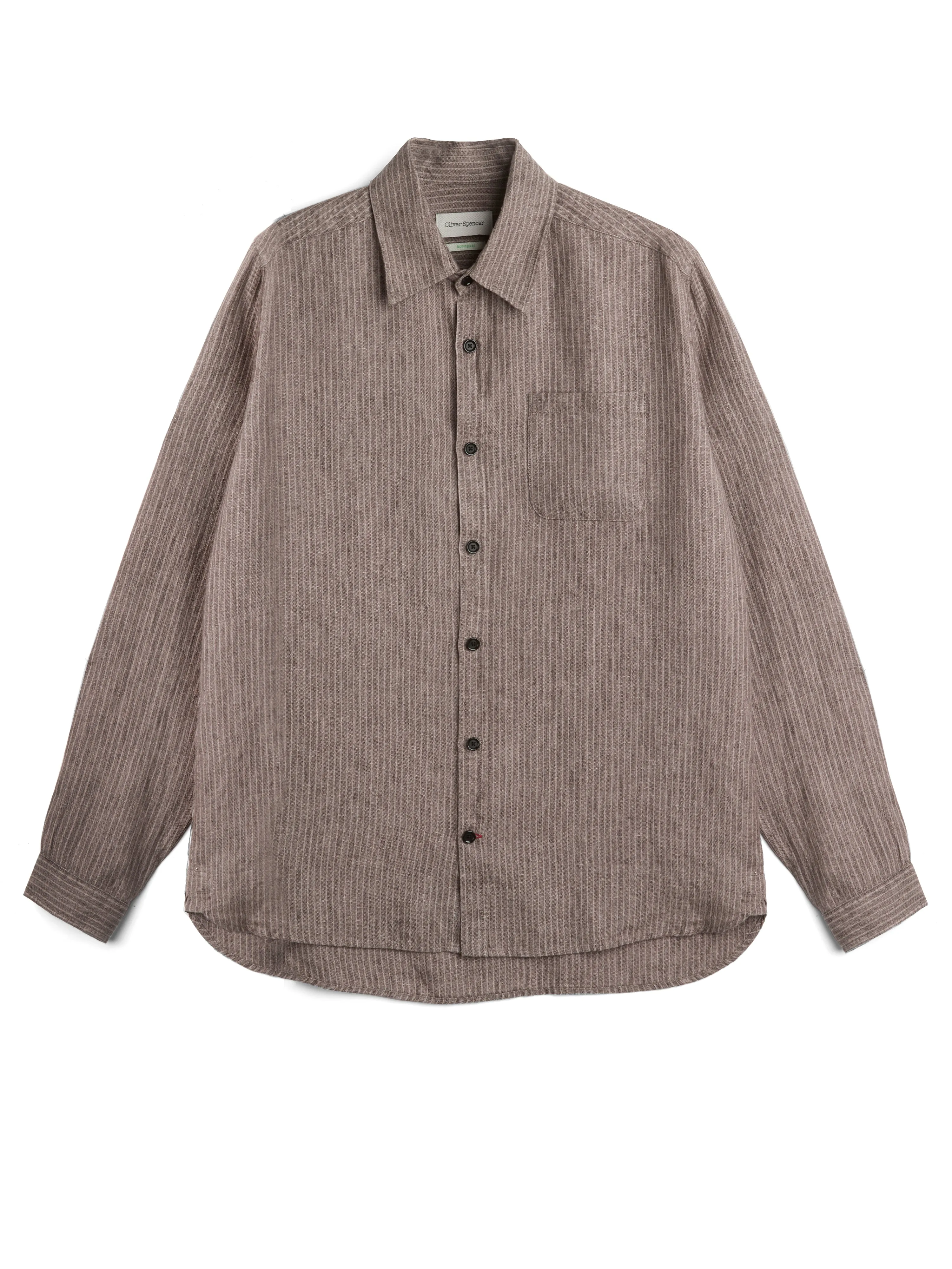 New York Special Shirt Wilkins Brown/Pink sold by Oliver Spencer