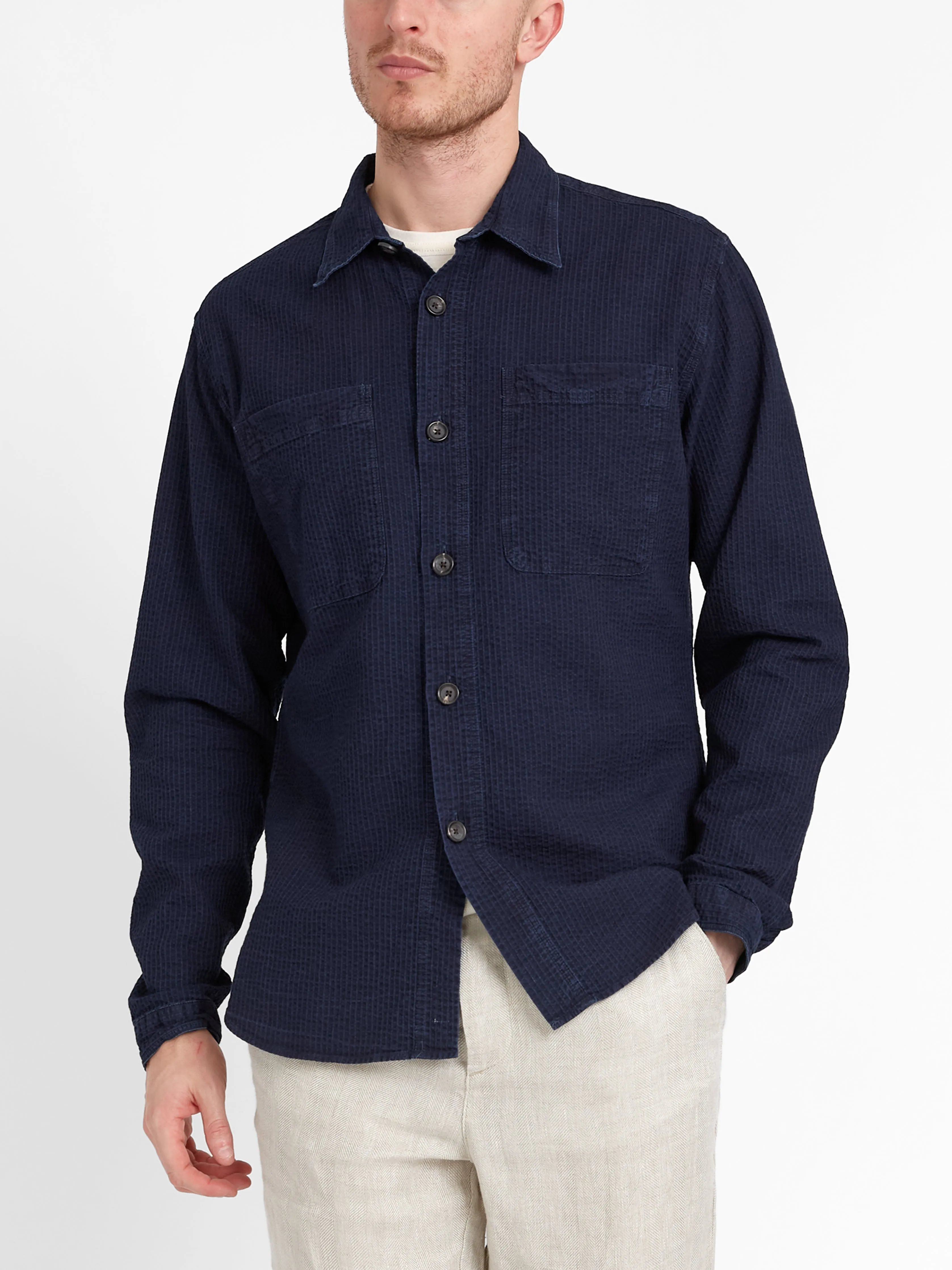 Treviscoe Shirt Waterford Indigo sold by Oliver Spencer product image thumbnail 5