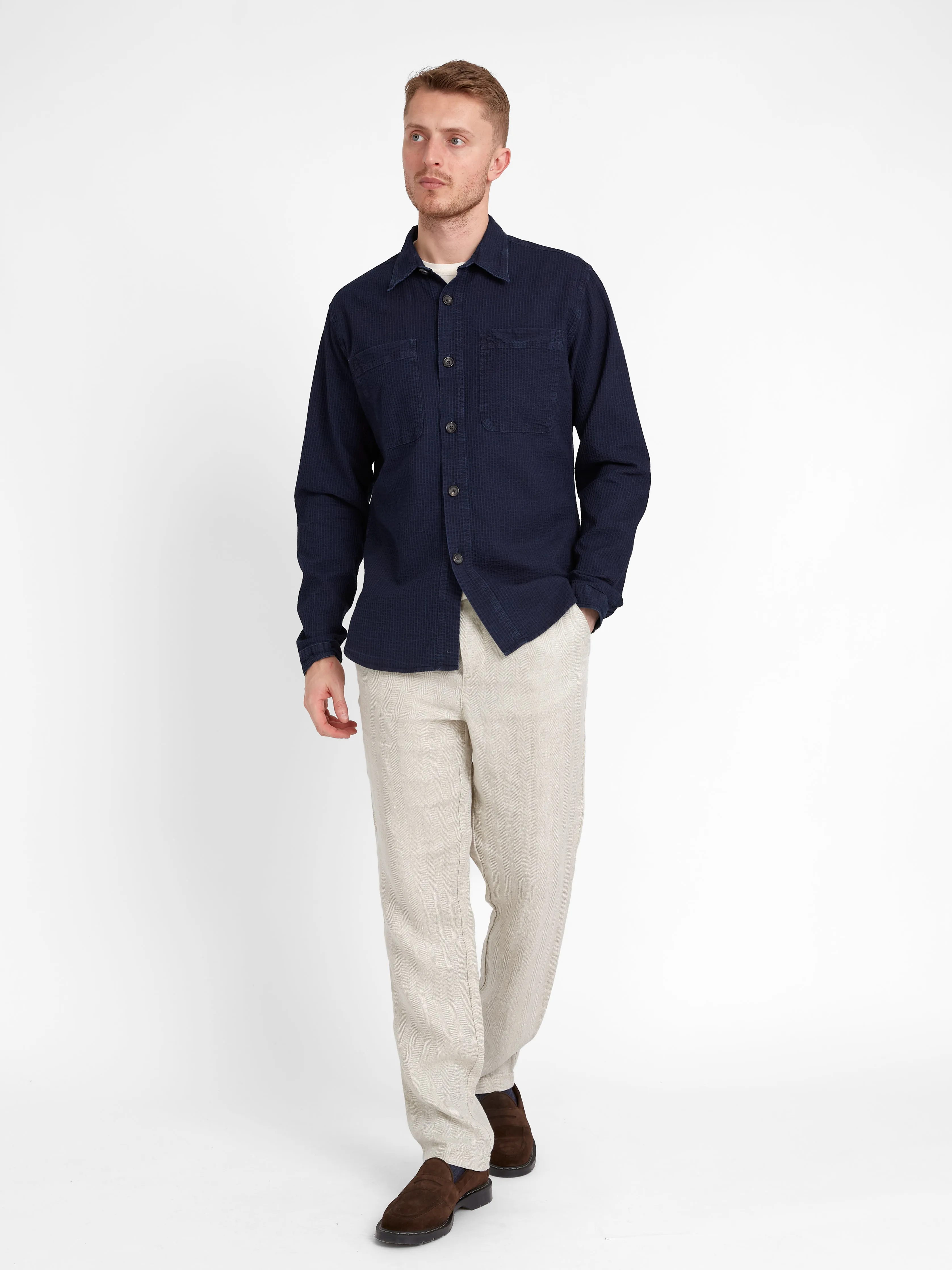 Treviscoe Shirt Waterford Indigo sold by Oliver Spencer product image thumbnail 2