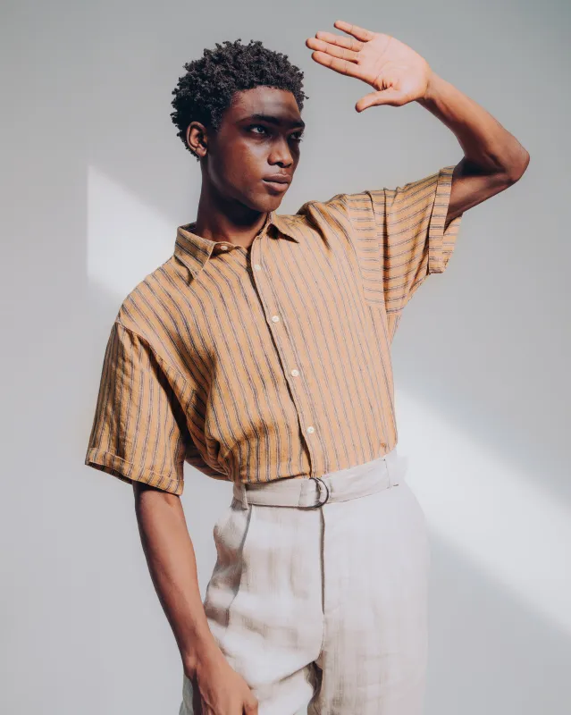 Garrison Short Sleeve Shirt Chapman Orange sold by Oliver Spencer