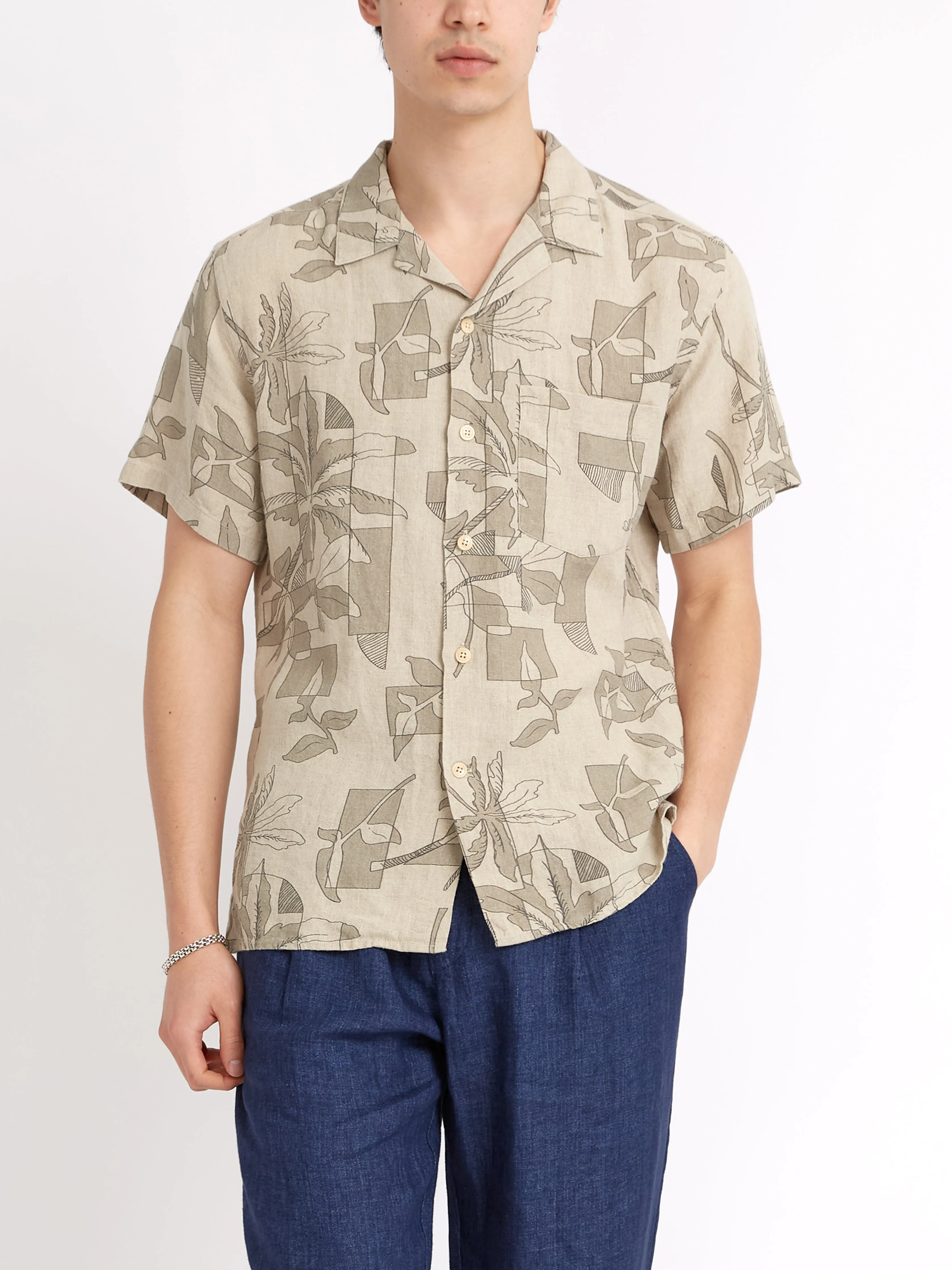 Havana Short Sleeve Shirt Westgate Beige sold by Oliver Spencer product image thumbnail 5