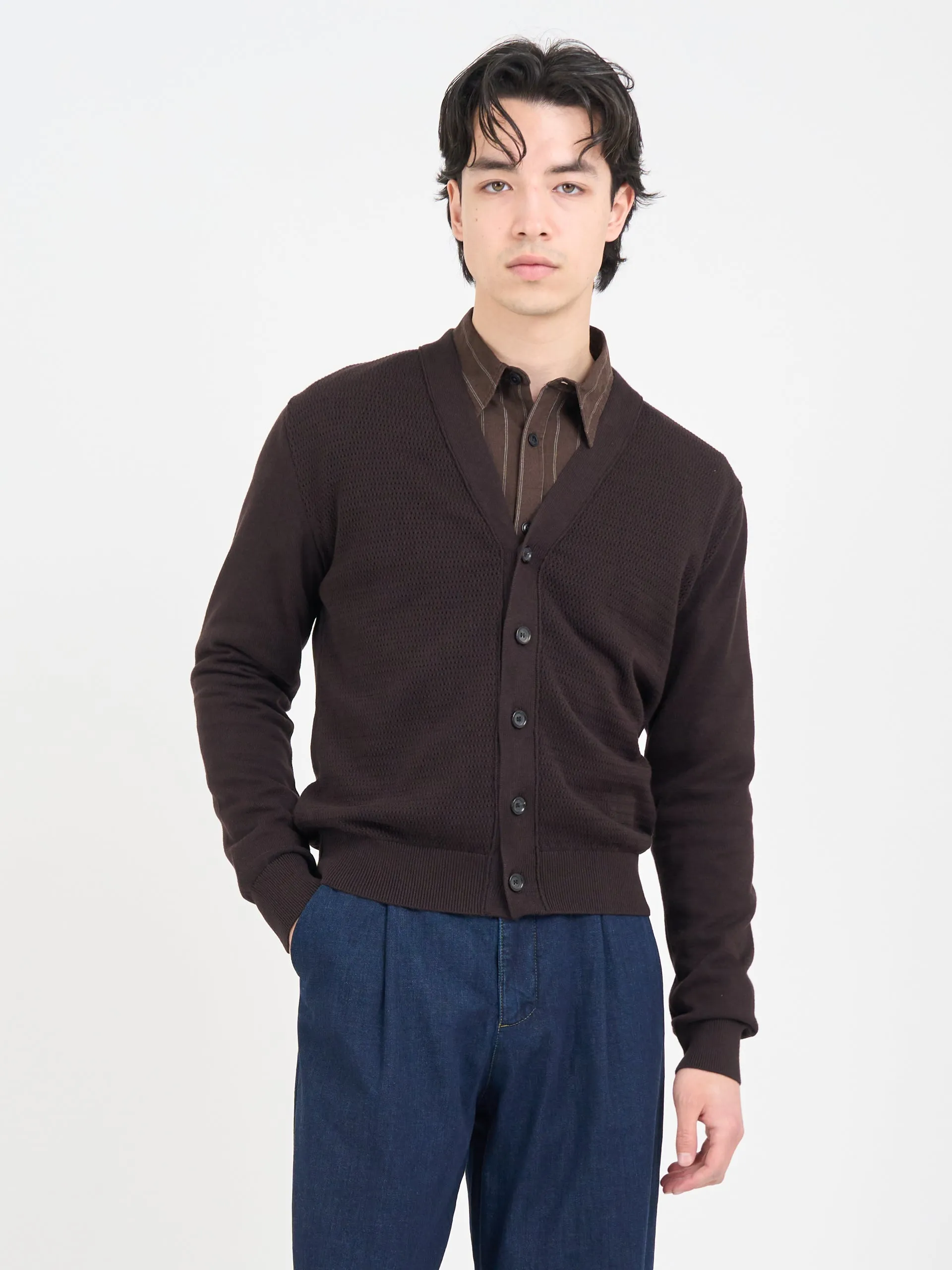 Caradale Cardigan Nicholson Mocha Brown sold by Oliver Spencer product image thumbnail 4