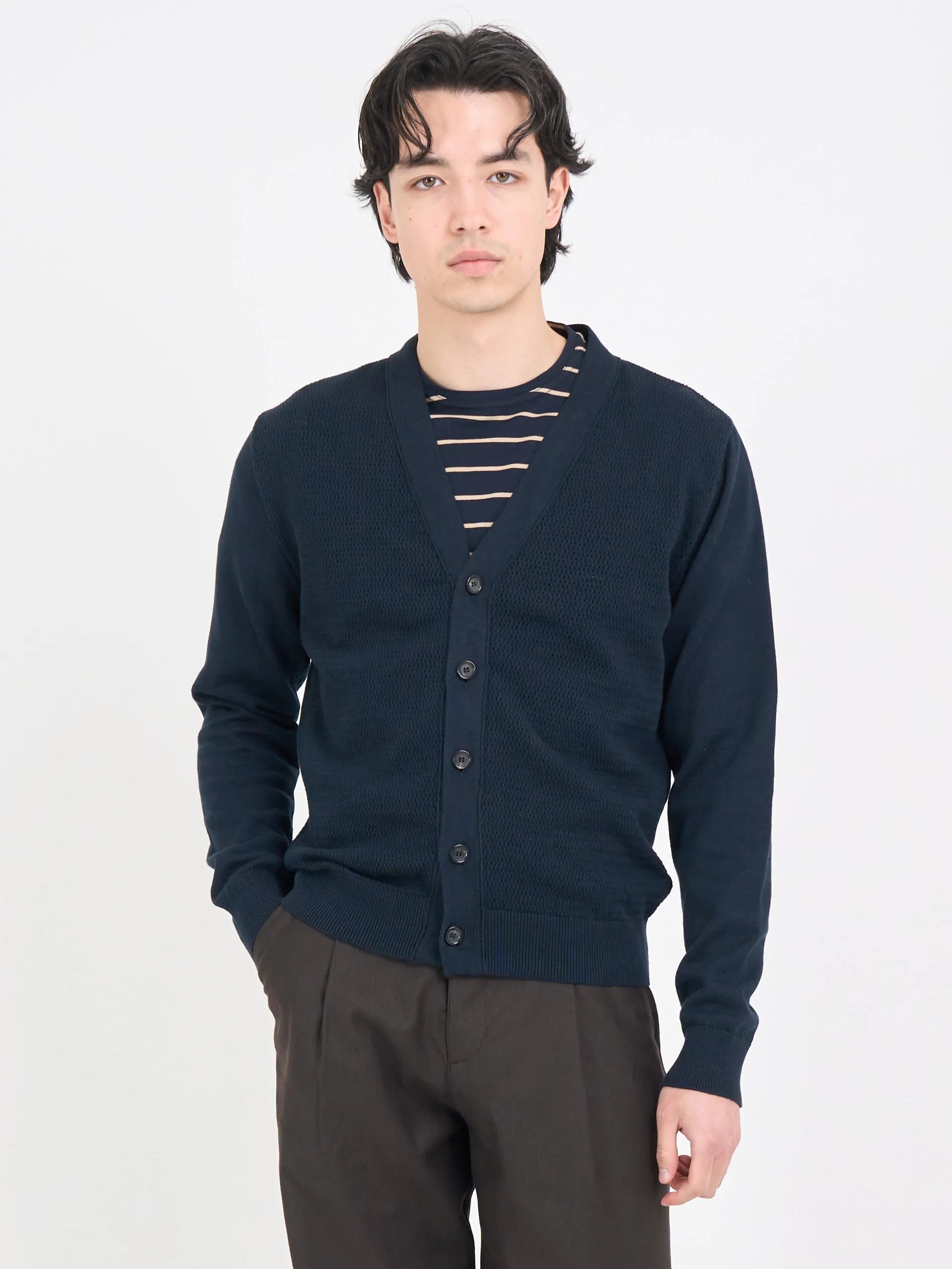 Caradale Cardigan Nicholson Navy sold by Oliver Spencer product image thumbnail 4