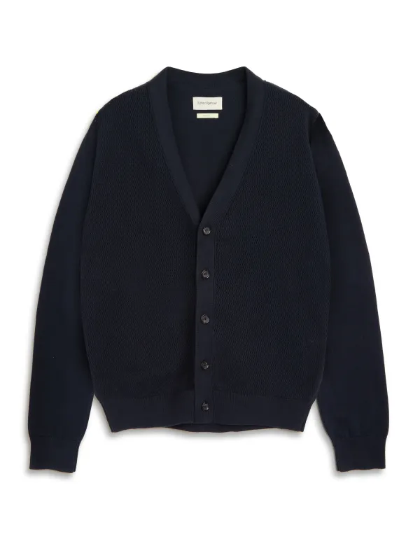 Caradale Cardigan Nicholson Navy sold by Oliver Spencer
