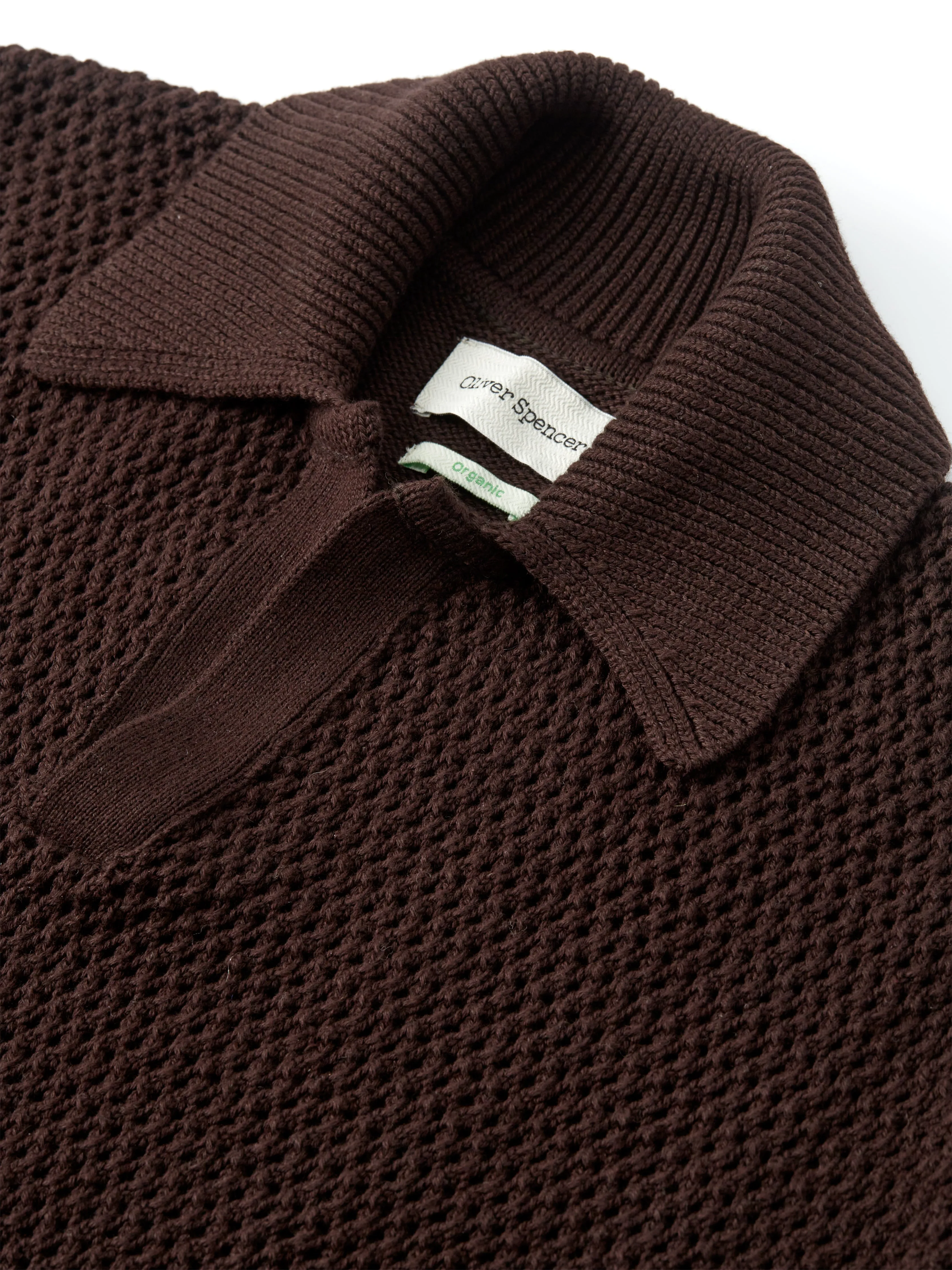 Short Sleeve Penhale Polo Shirt Tamar Brown sold by Oliver Spencer product image thumbnail 3
