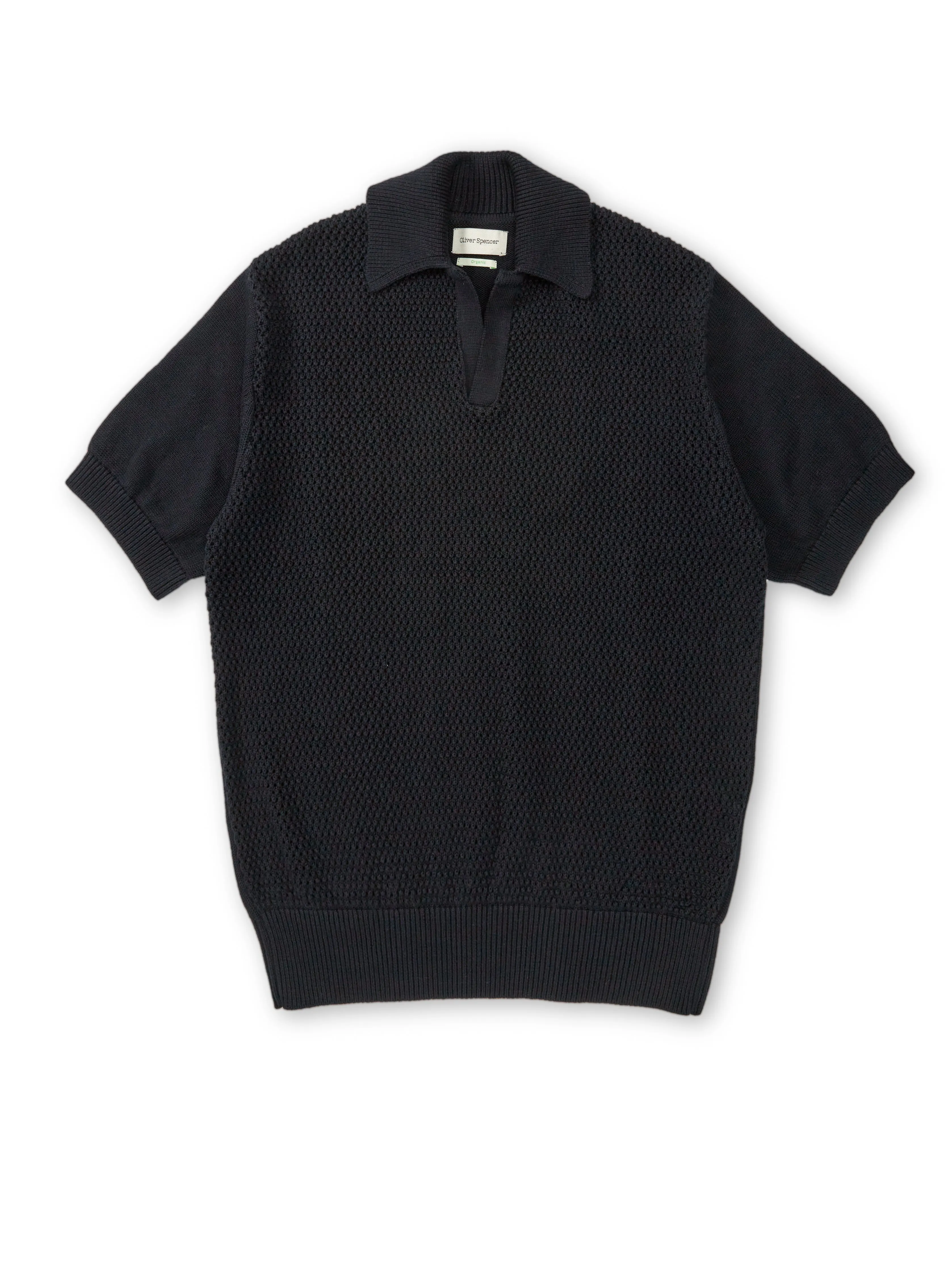 Short Sleeve Penhale Polo Shirt Tamar Navy sold by Oliver Spencer