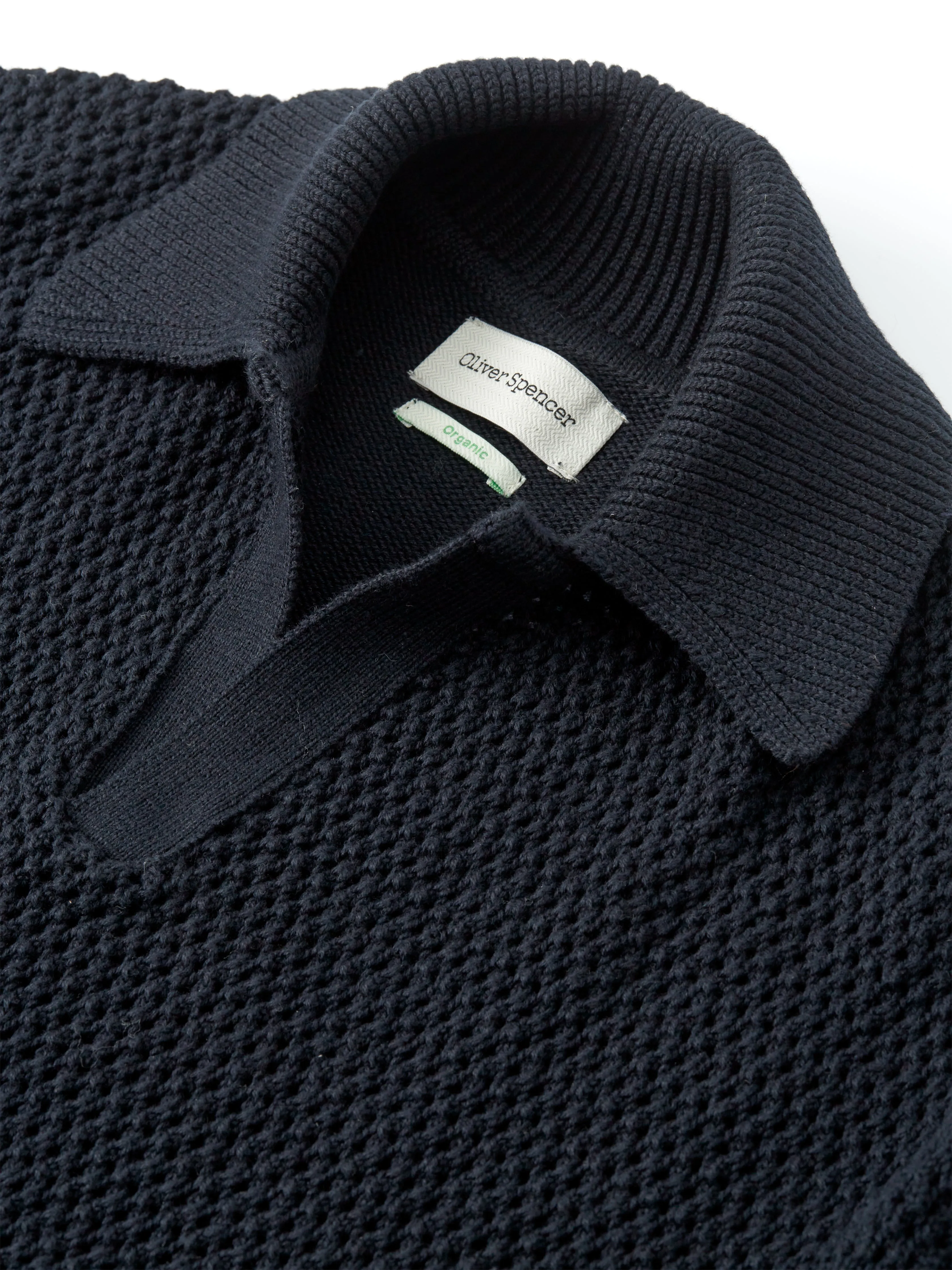 Short Sleeve Penhale Polo Shirt Tamar Navy sold by Oliver Spencer product image thumbnail 3