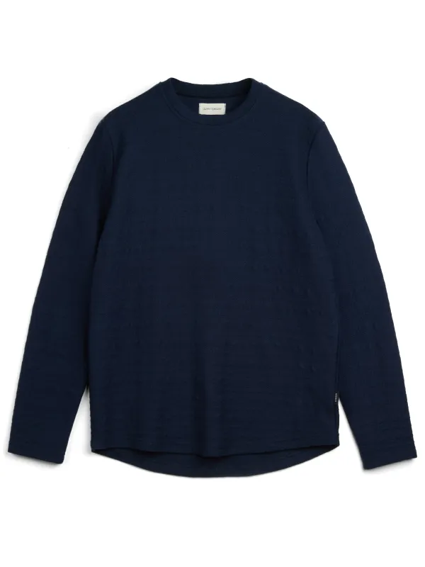 Long Sleeve T-Shirt Weaver Navy made by Oliver Spencer
