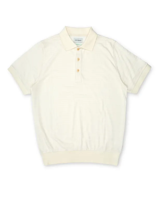 Glendale Polo Shirt Dornie Cream sold by Oliver Spencer