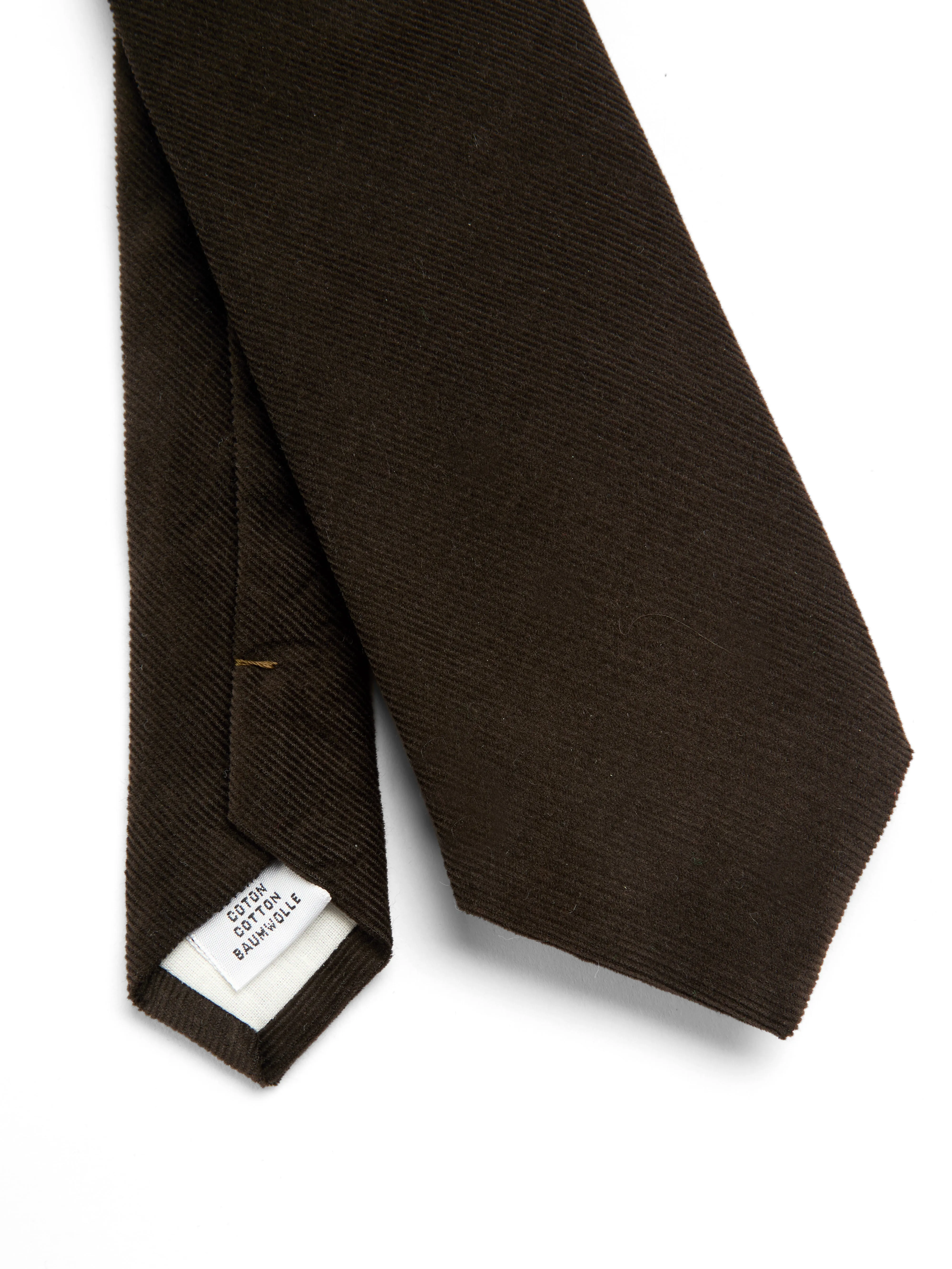 Tie Mersey Cord Brown sold by Oliver Spencer product image thumbnail 3