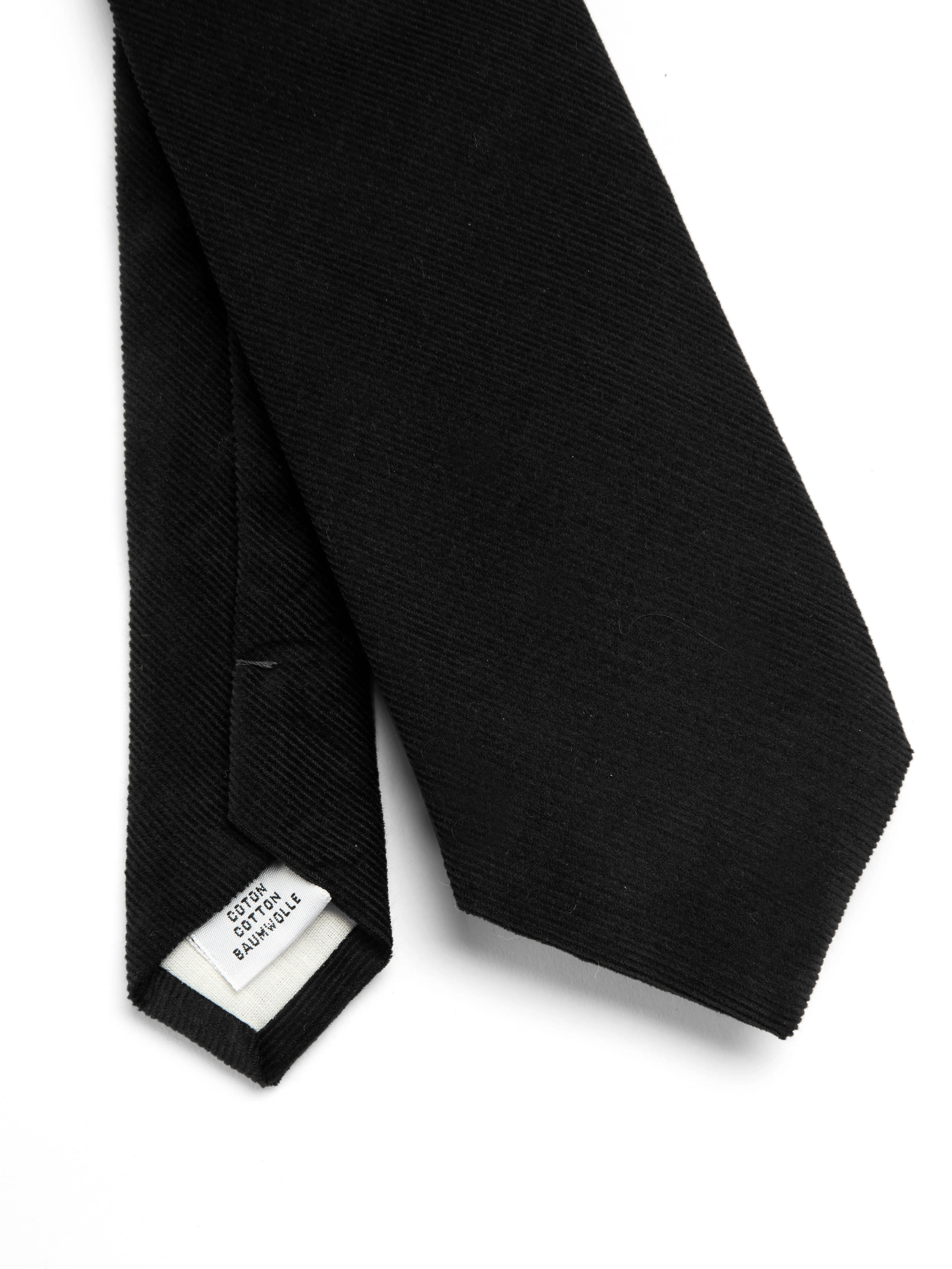 Tie Mersey Cord Black sold by Oliver Spencer product image thumbnail 3