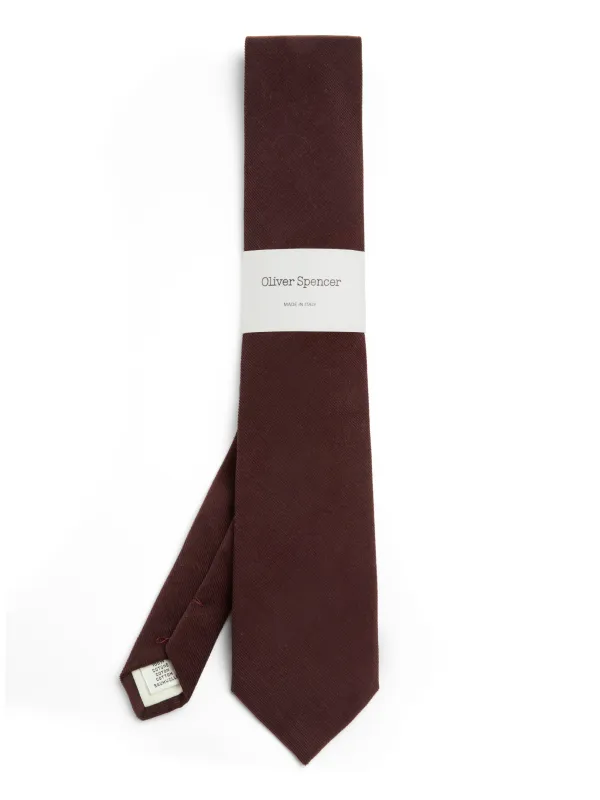 Tie Mersey Cord Plum sold by Oliver Spencer