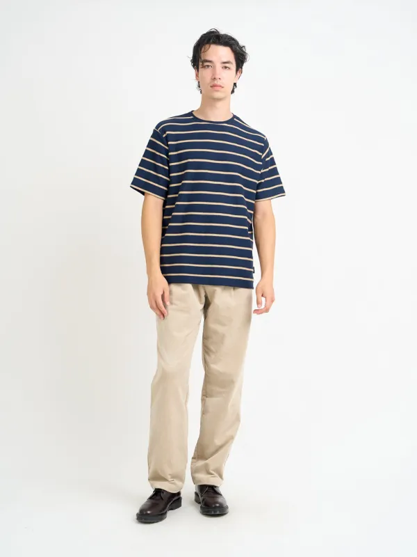 Box T-Shirt Easton Navy/Beige sold by Oliver Spencer
