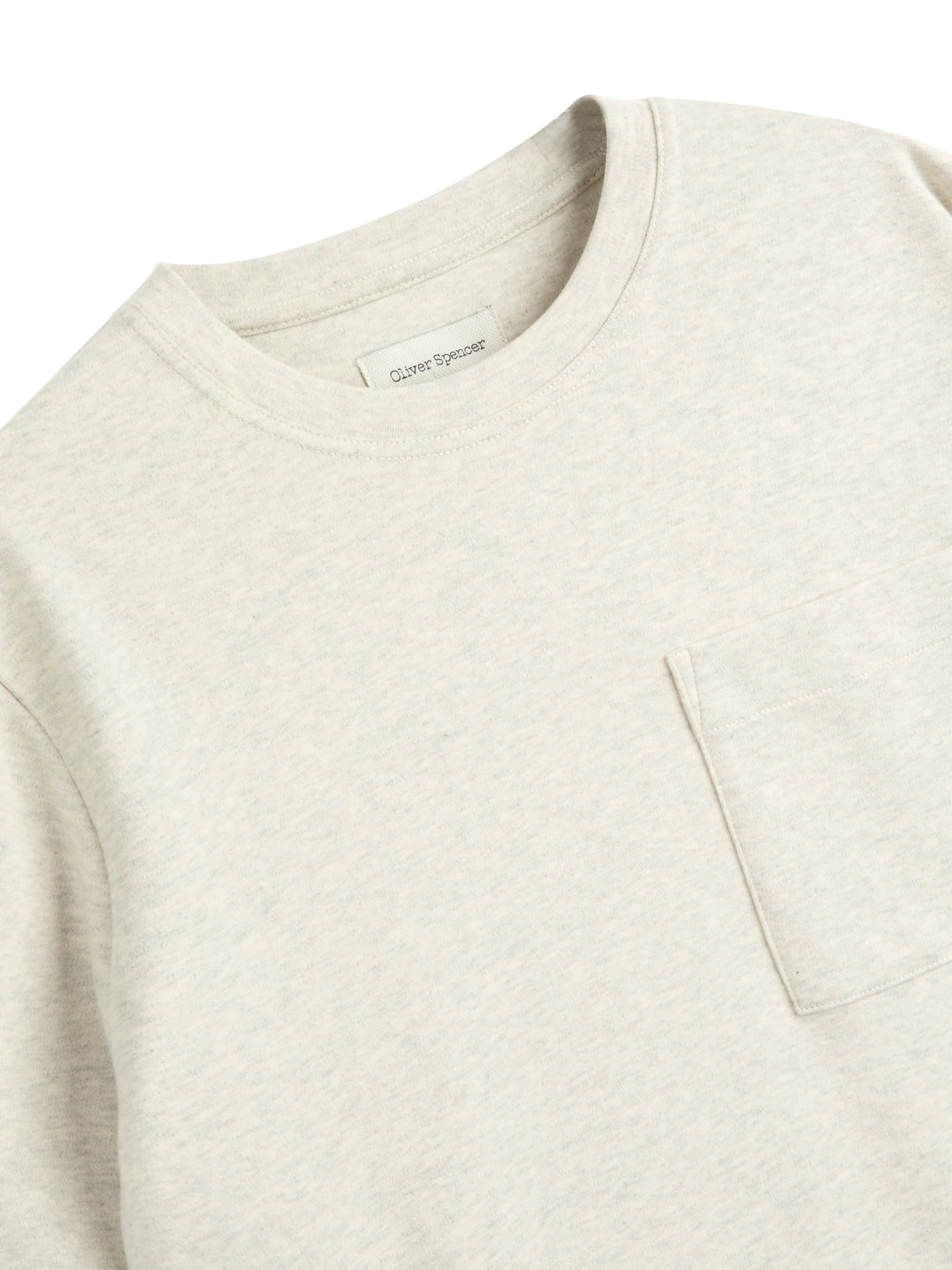 Heavy Long Sleeve T-Shirt Tavistock Oatmeal sold by Oliver Spencer product image thumbnail 4