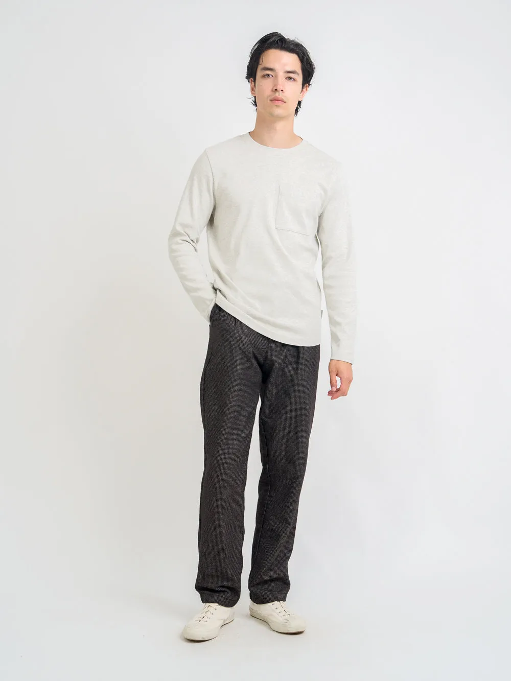 Heavy Long Sleeve T-Shirt Tavistock Oatmeal sold by Oliver Spencer product image thumbnail 2