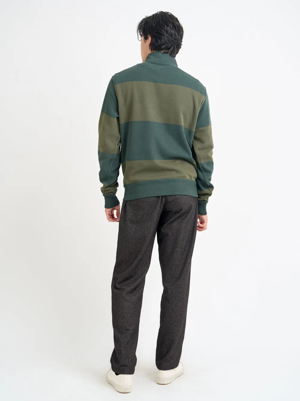 Reversible Half Zip Sweatshirt Latimer Green/Moss Green sold by Oliver Spencer product image thumbnail 2