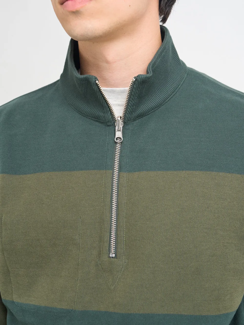 Reversible Half Zip Sweatshirt Latimer Green/Moss Green sold by Oliver Spencer product image thumbnail 3