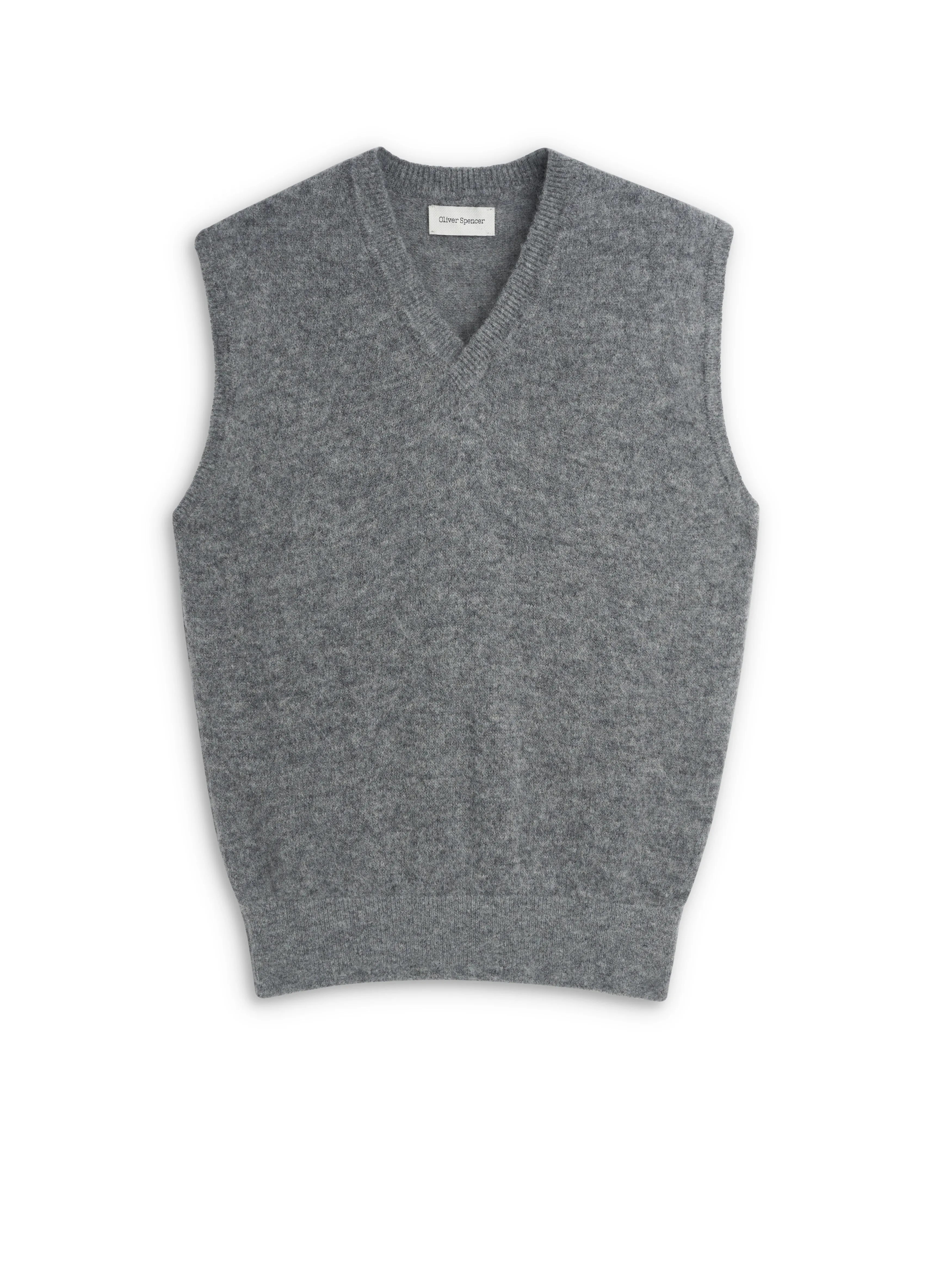 Graves V Neck Vest Rosen Mid Grey sold by Oliver Spencer