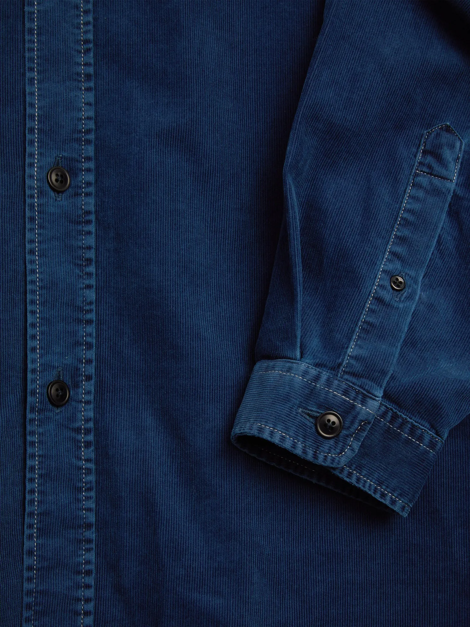 Atlanta Long Sleeve Shirt (Loose Fit) Newson Cord Indigo Blue sold by Oliver Spencer product image thumbnail 5