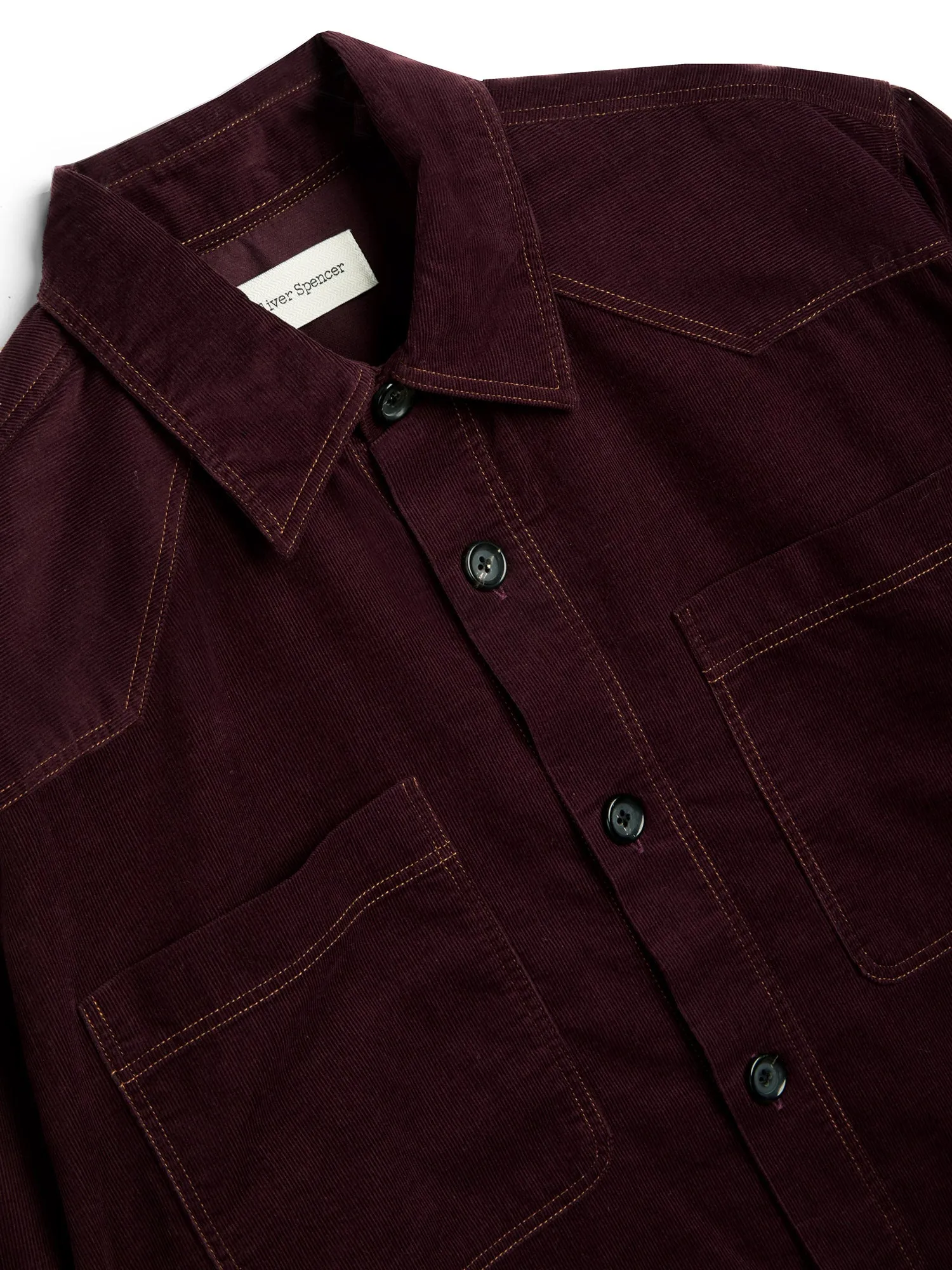 Quito Shirt Mersey Cord Plum sold by Oliver Spencer product image thumbnail 4