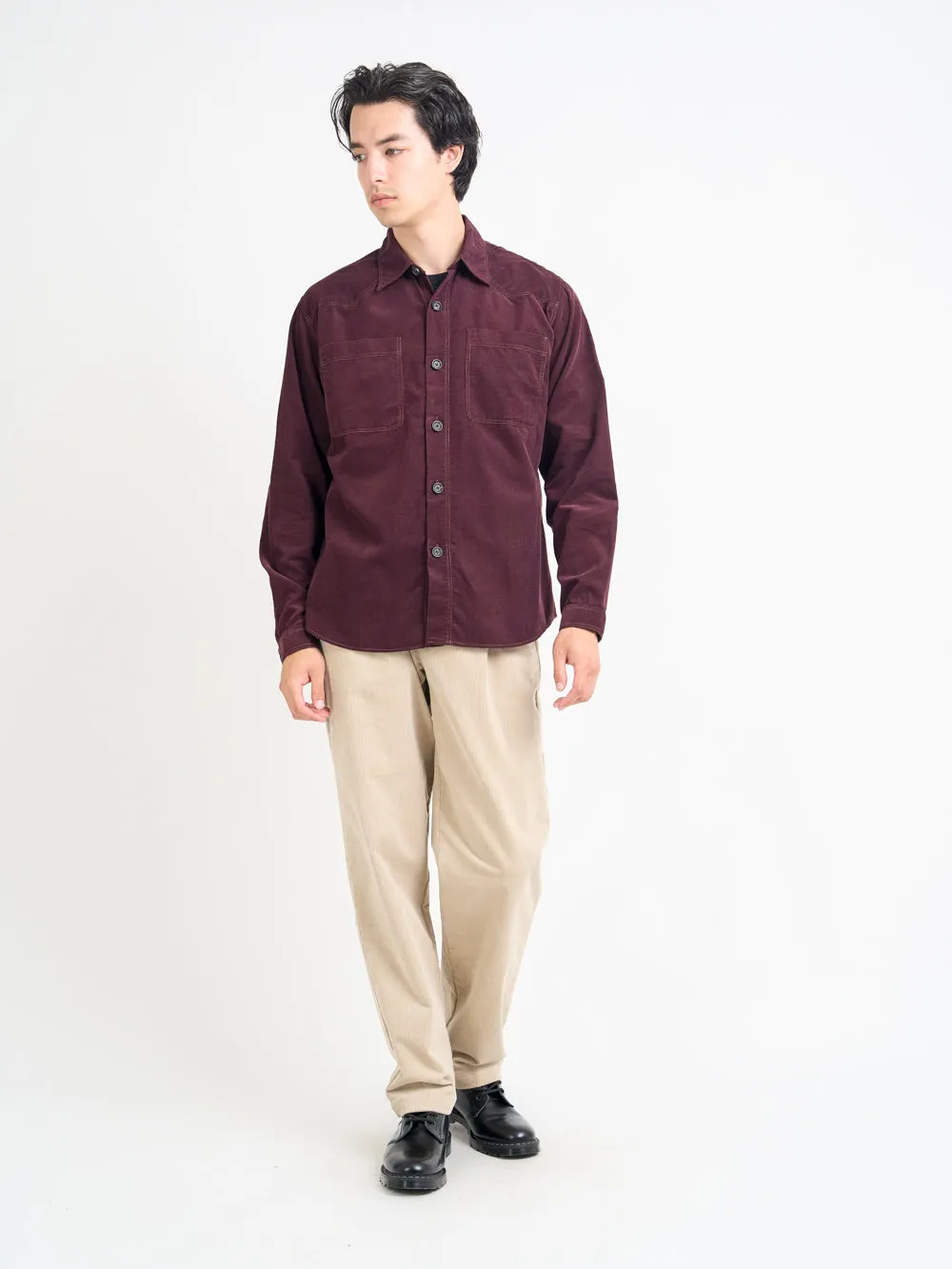 Quito Shirt Mersey Cord Plum sold by Oliver Spencer product image thumbnail 2