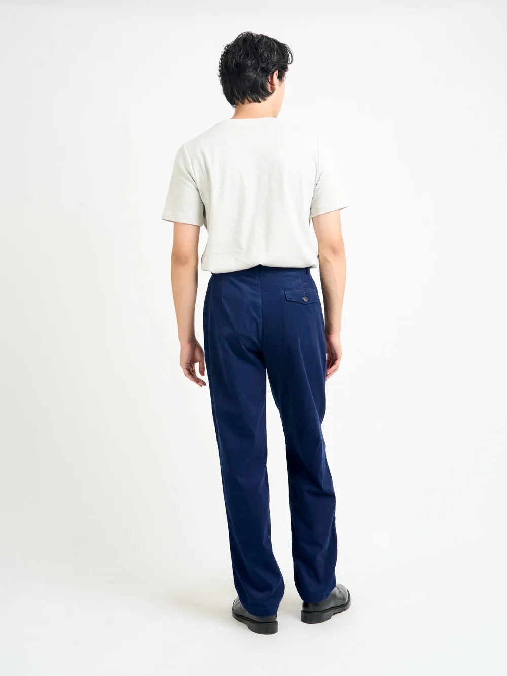 Belted Trousers Newson Cord Indigo Blue sold by Oliver Spencer product image thumbnail 2