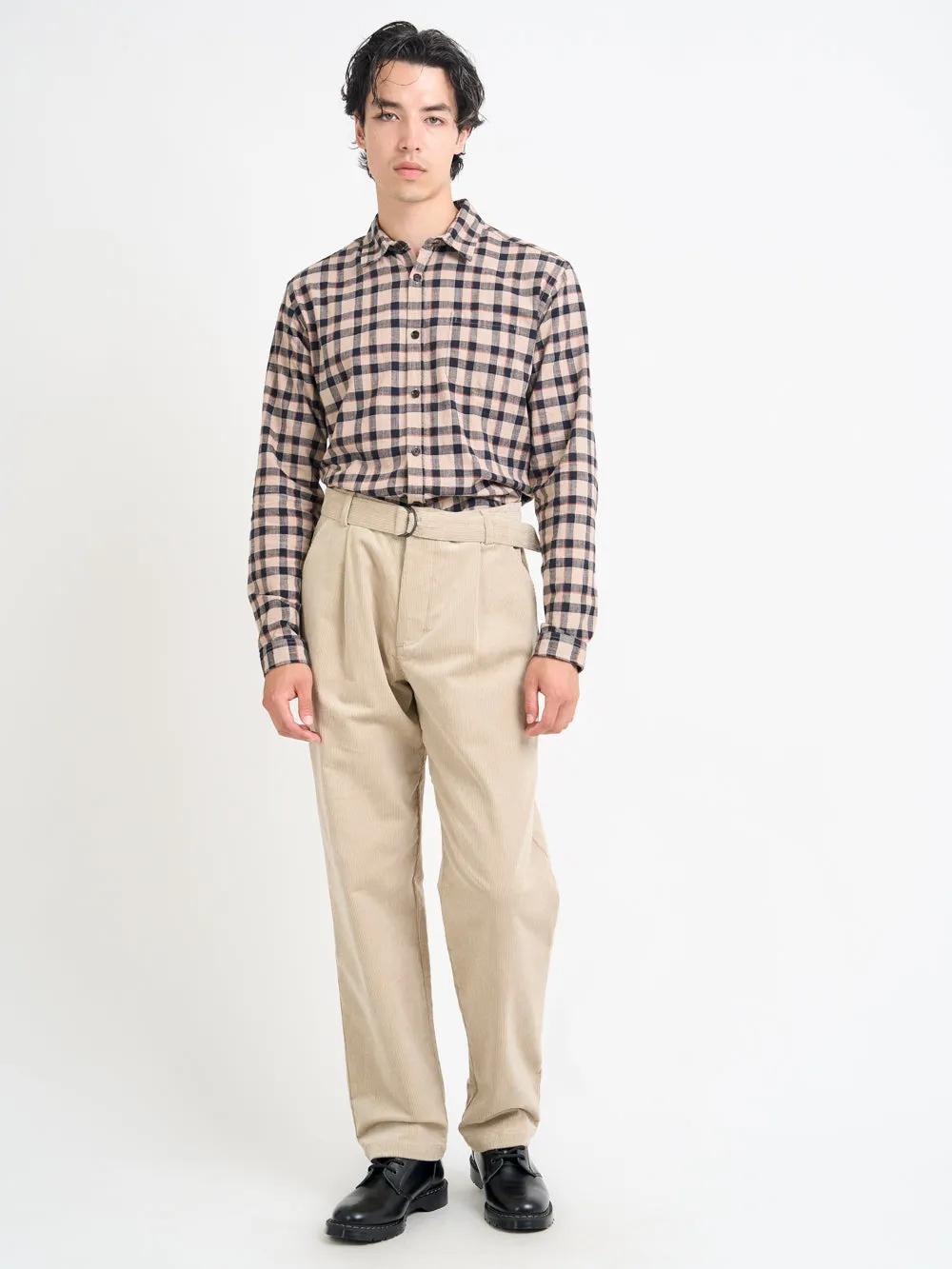 Belted Trousers Sibley Cord Beige sold by Oliver Spencer product image thumbnail 2