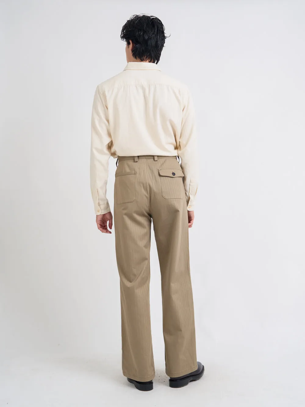 Orsman Trousers Faulkes Beige sold by Oliver Spencer product image thumbnail 3