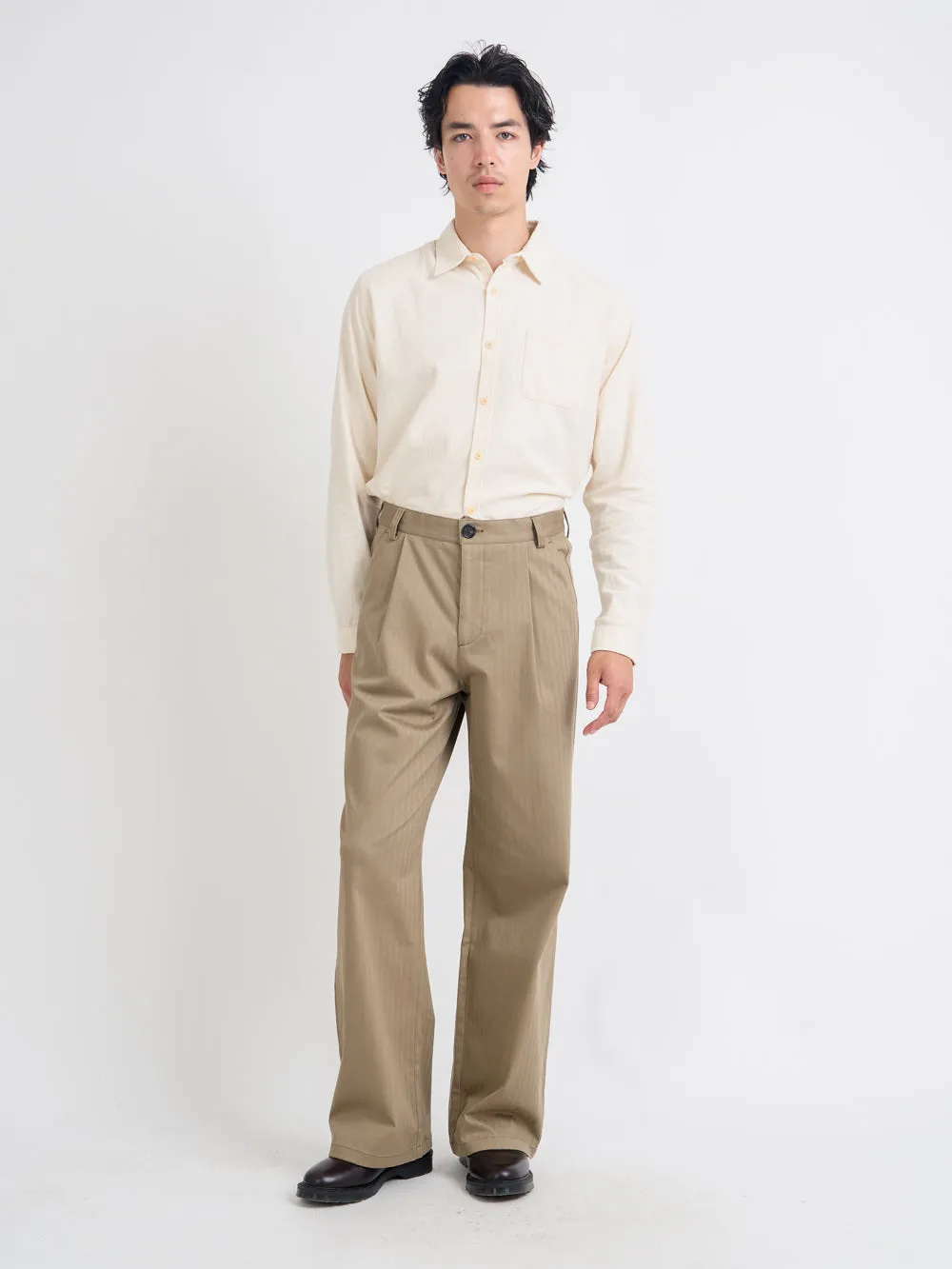 Orsman Trousers Faulkes Beige sold by Oliver Spencer product image thumbnail 2