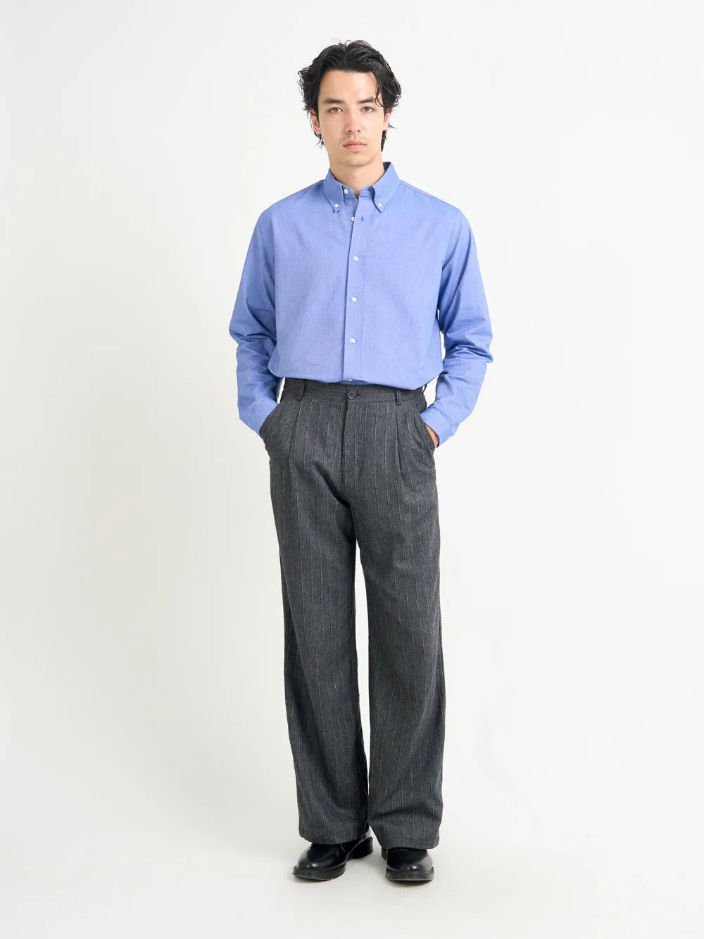 Orsman Trousers Jarman Charcoal sold by Oliver Spencer product image thumbnail 2